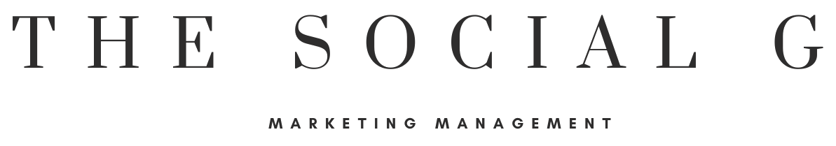 Logo with the words 'The Social G' and 'Marketing Management' beneath it.
