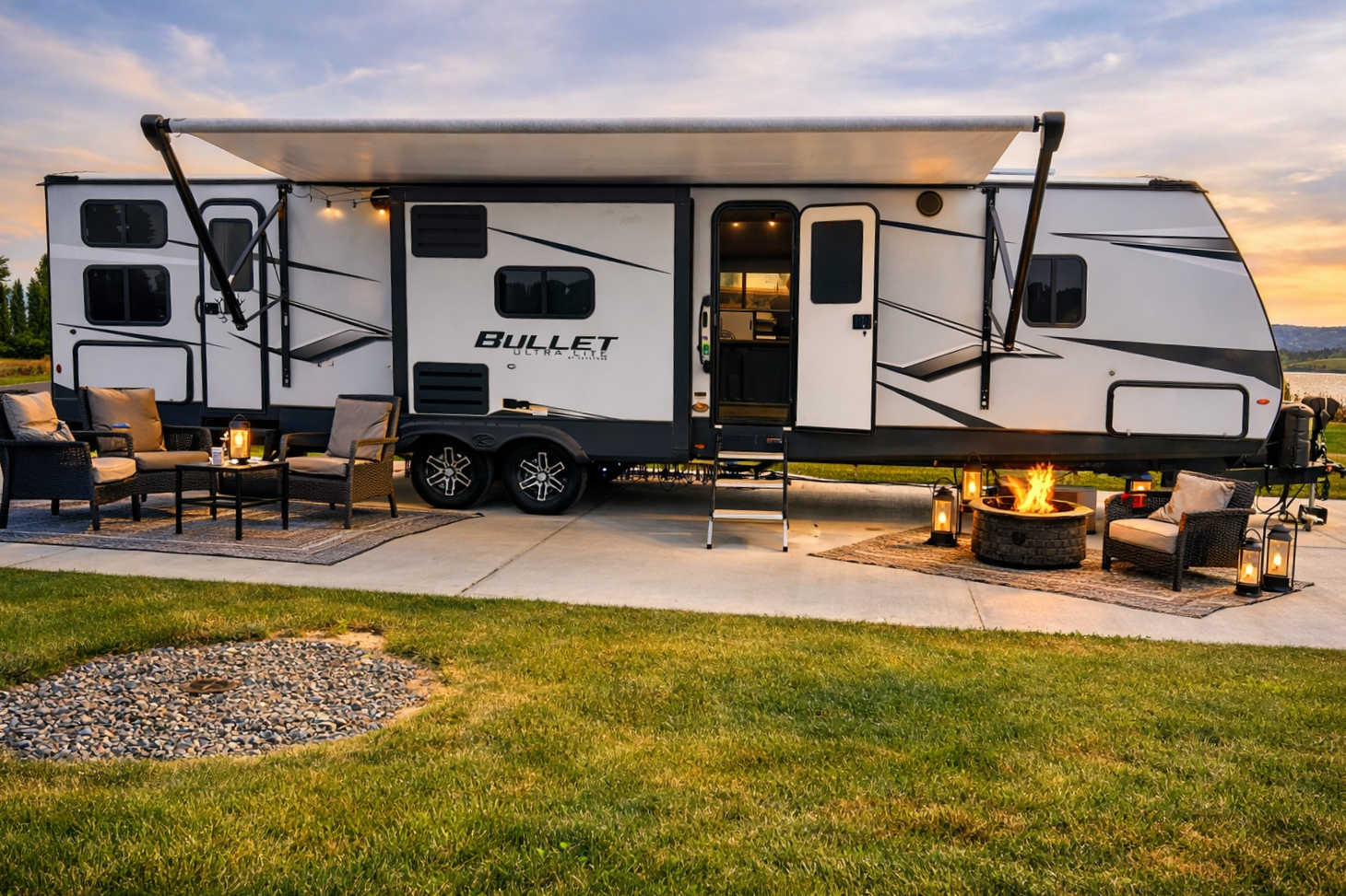 RV  exterior - RV delivered and setup