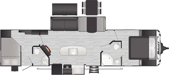 Keystone Bullet 330 BHS floor plan
