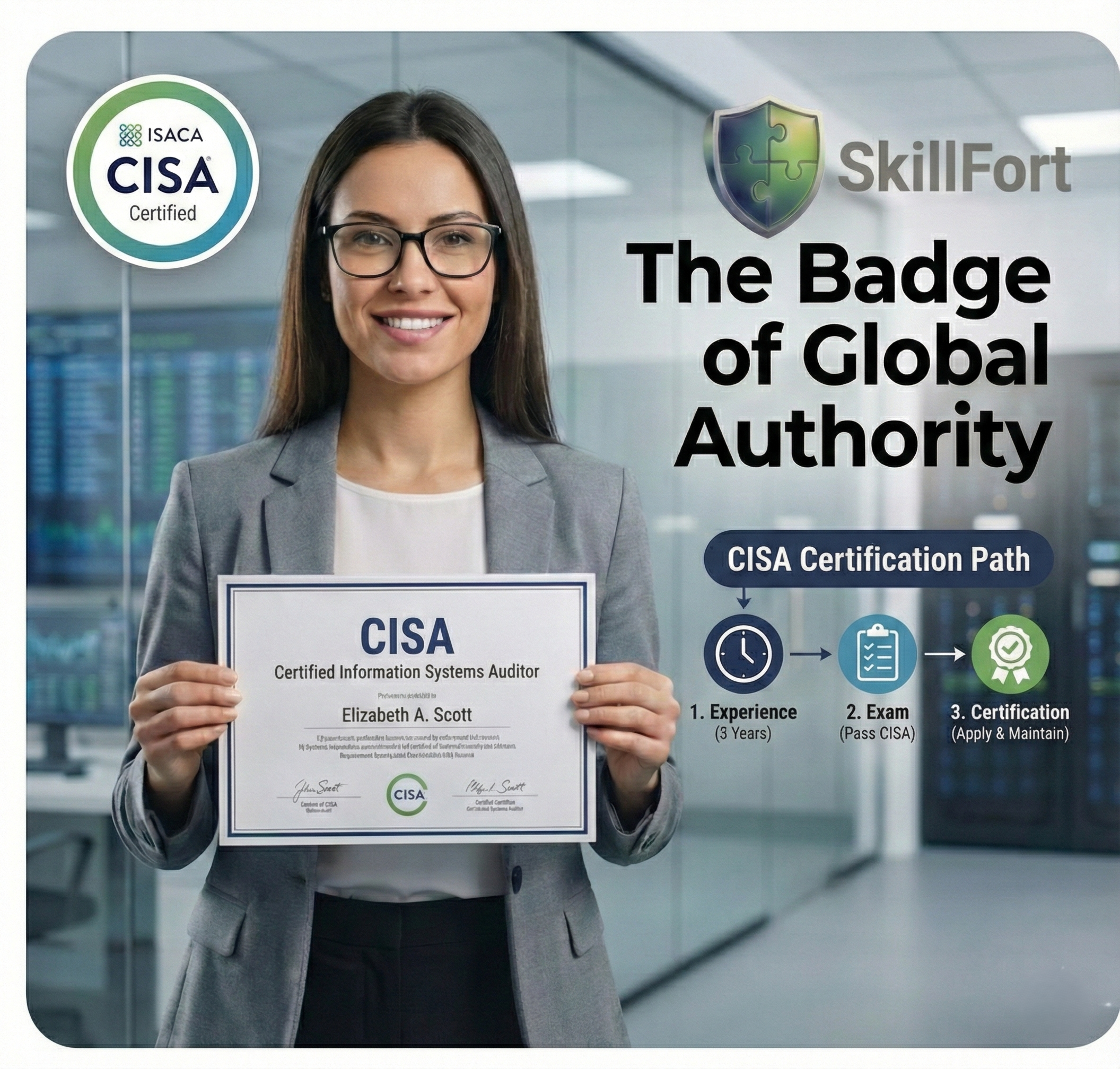 Earn Your CISA® — The World's Leading Certification for IT Audit, Risk & Control Professionals.