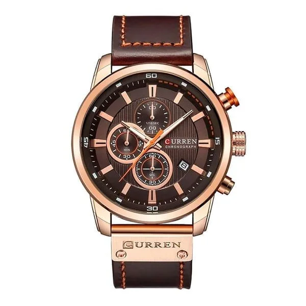 Reloj curren 8291 análogo – café caramelo