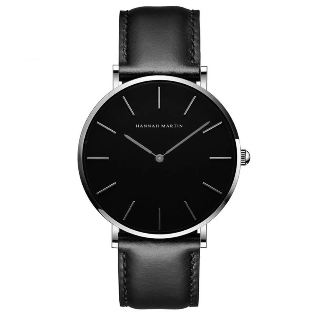 RELOJ ORGINAL HANNAH MARTIN ELEGANTE Y CASUAL NEGRO | HAN-40