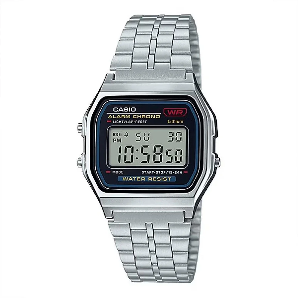 Reloj Casio Digital Plateado-A159WA-N1DF ACERO INOXIDABLE