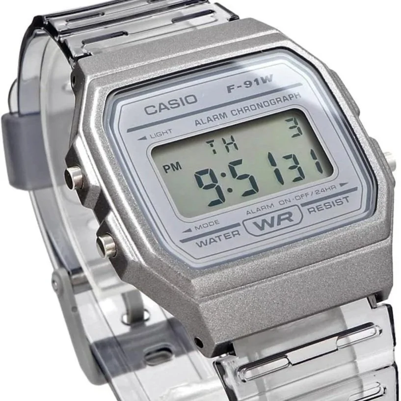 Reloj Casio F-91WS-8 UNISEX trasparente