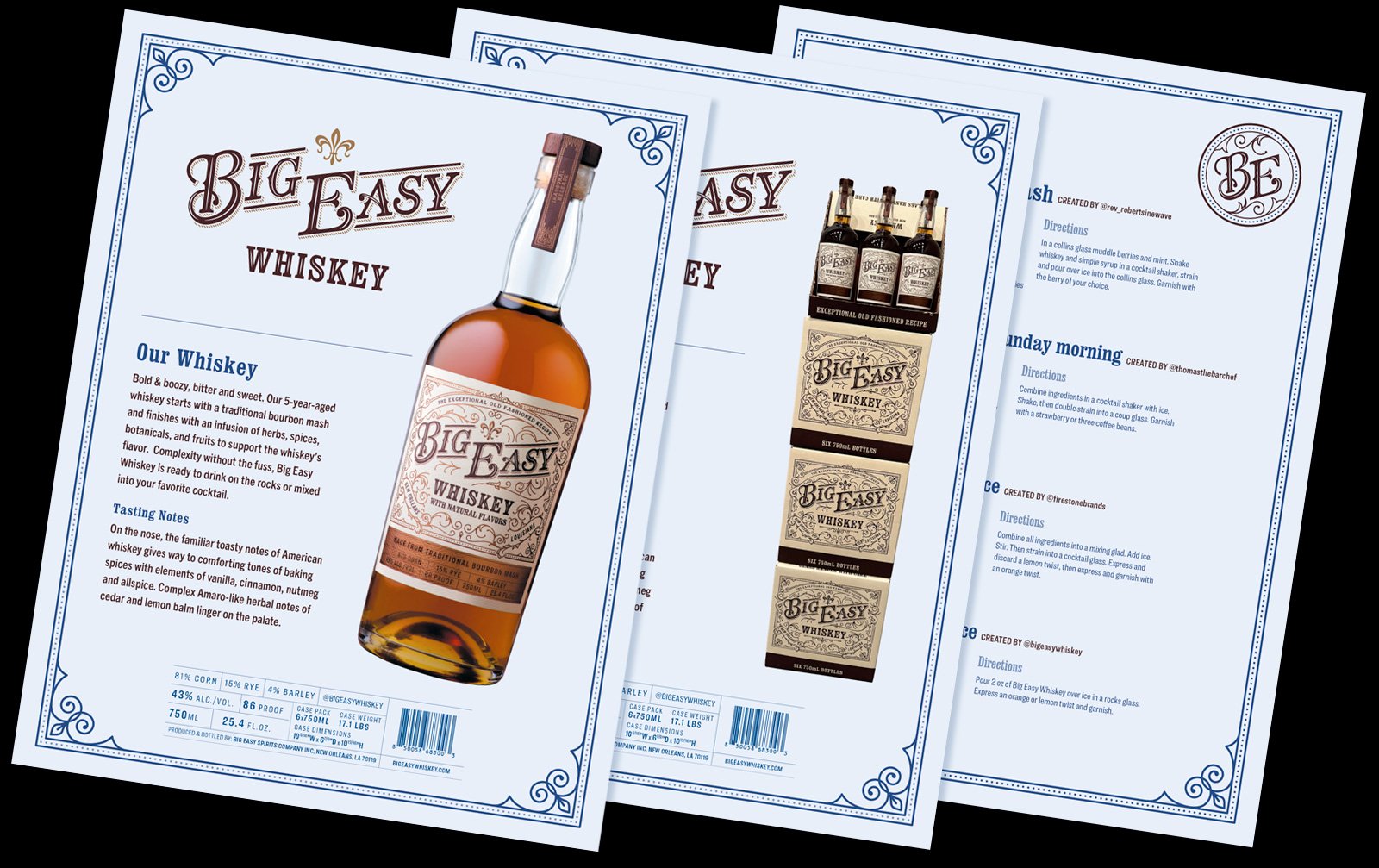 Big Easy Bourbon Brand Tech Sheet