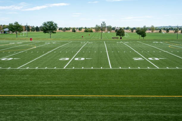 Soccer field turf installation
