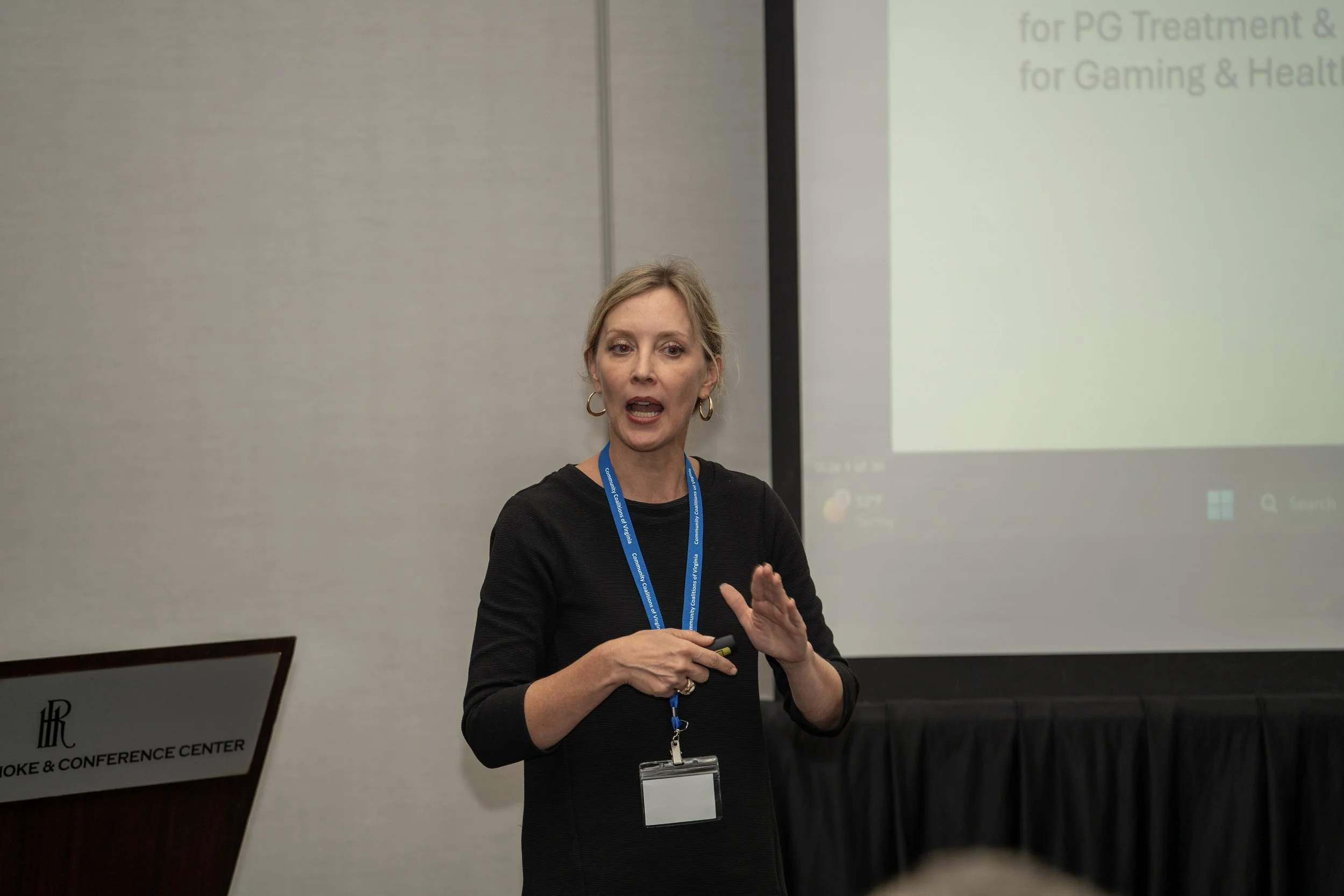 Carolyn Hawley giving a presentation