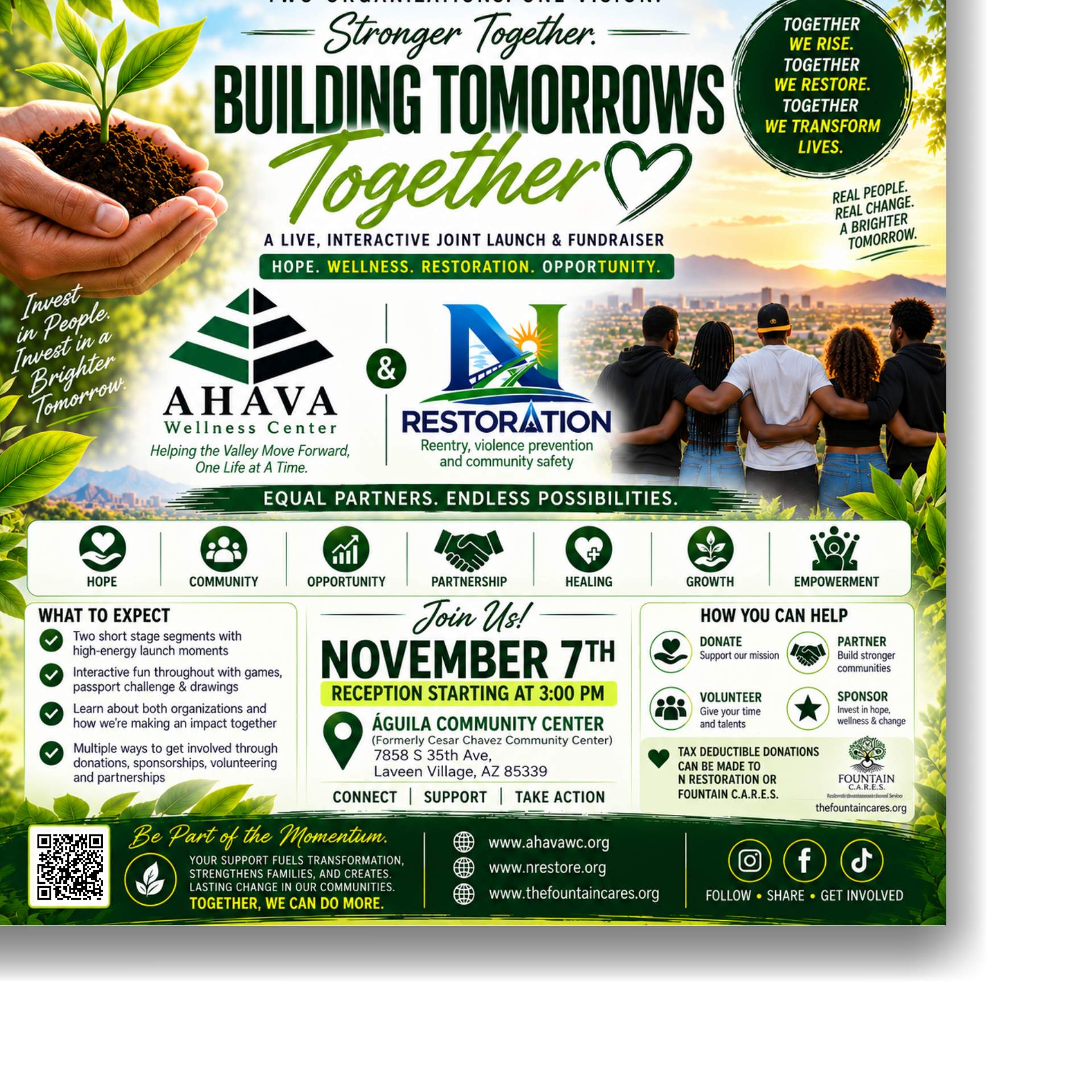 “Build Tomorrows Together” - Saturday November 7th