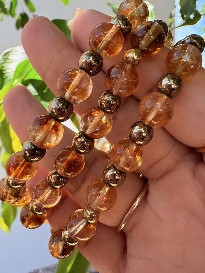 Wealth Amplifier Bracelet | Citrine & Gold Pyrite
