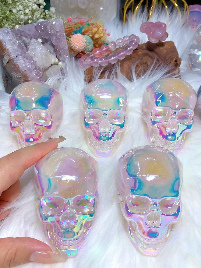 Angel Aura Quartz Skull | The Vessel of Galactic Wisdom