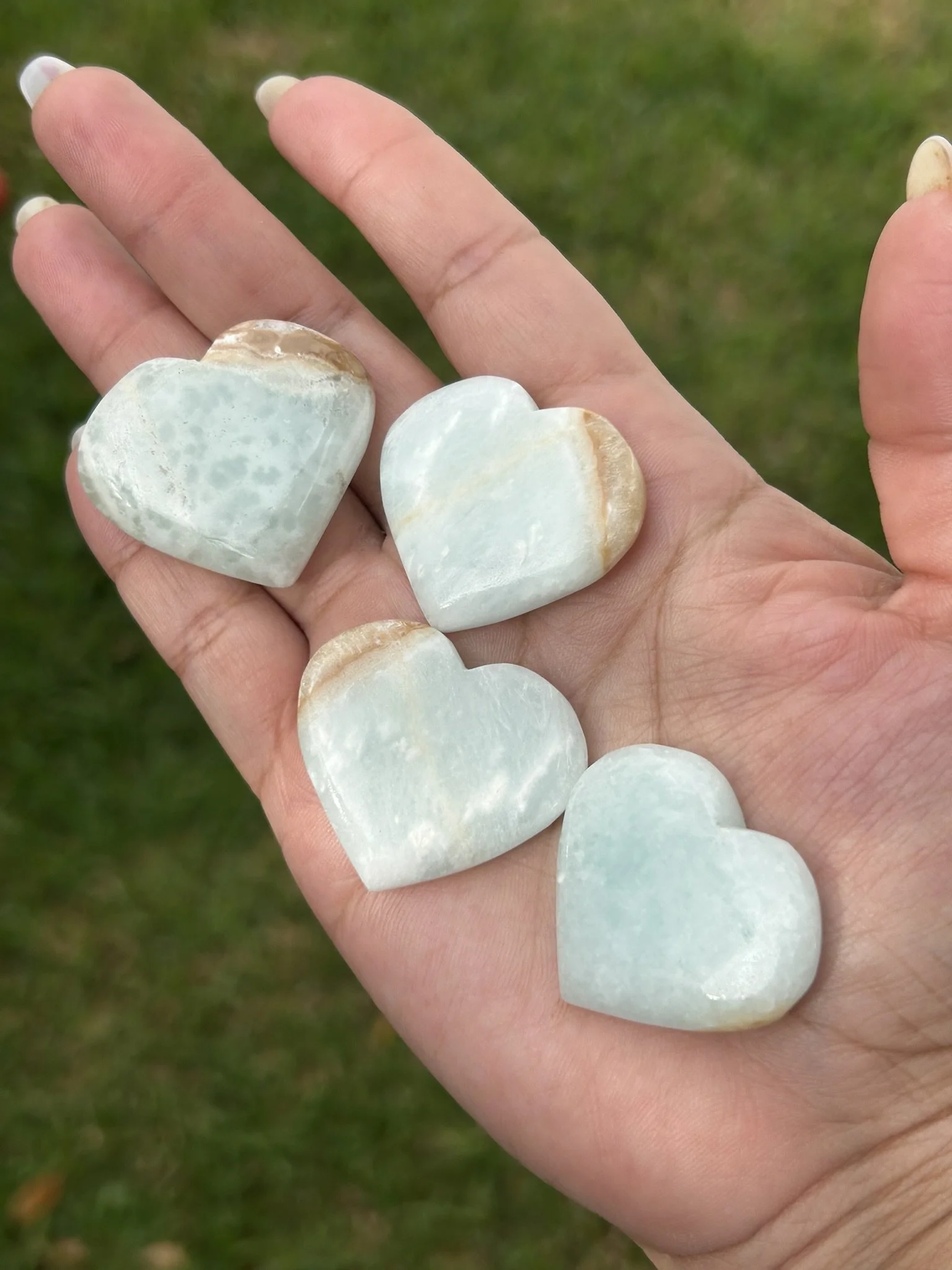 Mini Caribbean Calcite Heart | The Talisman of the Ethereal Shore