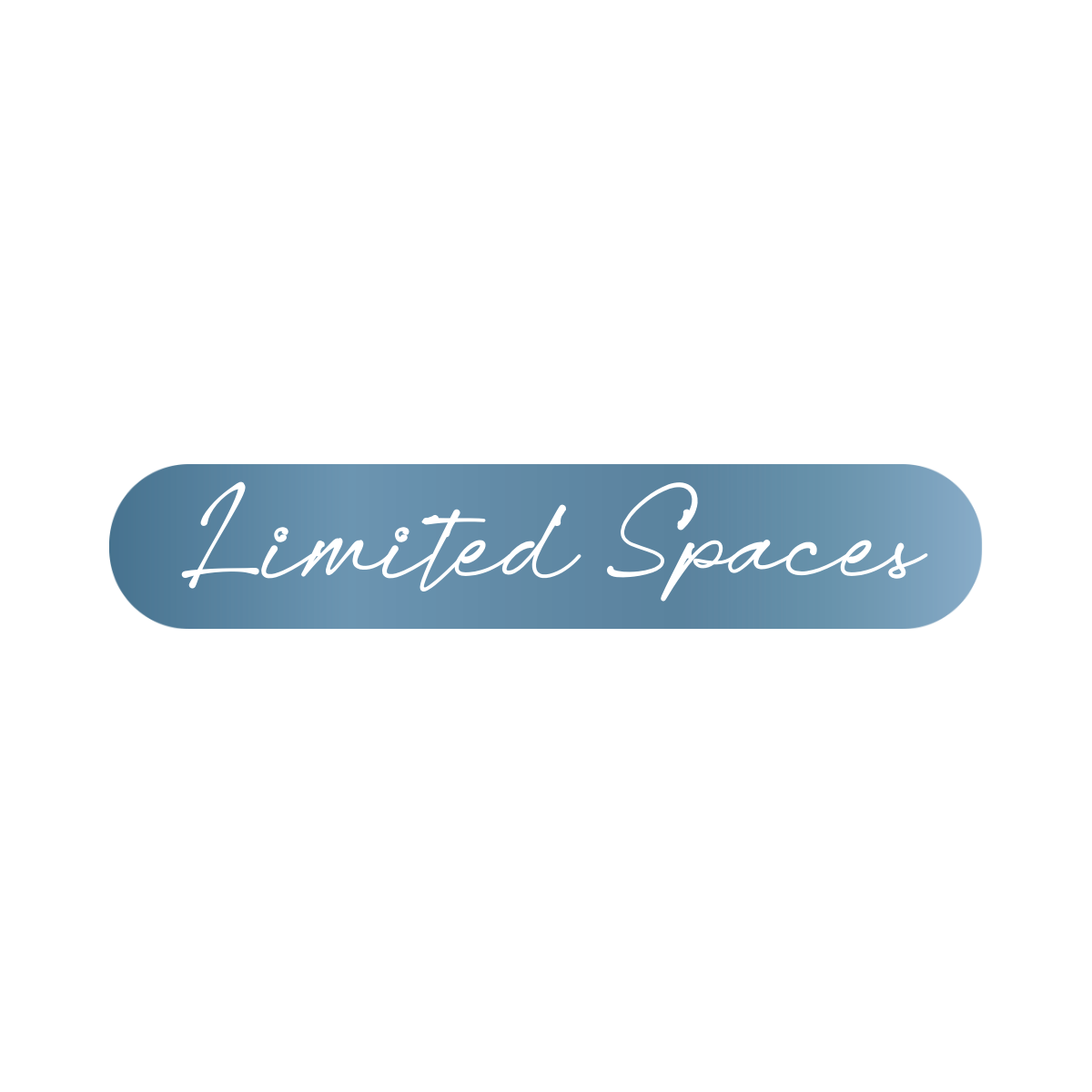 A logo with the text "Limited Spaces" in white cursive font on a blue gradient rounded rectangle background, with the words "Exclusive Access" above.