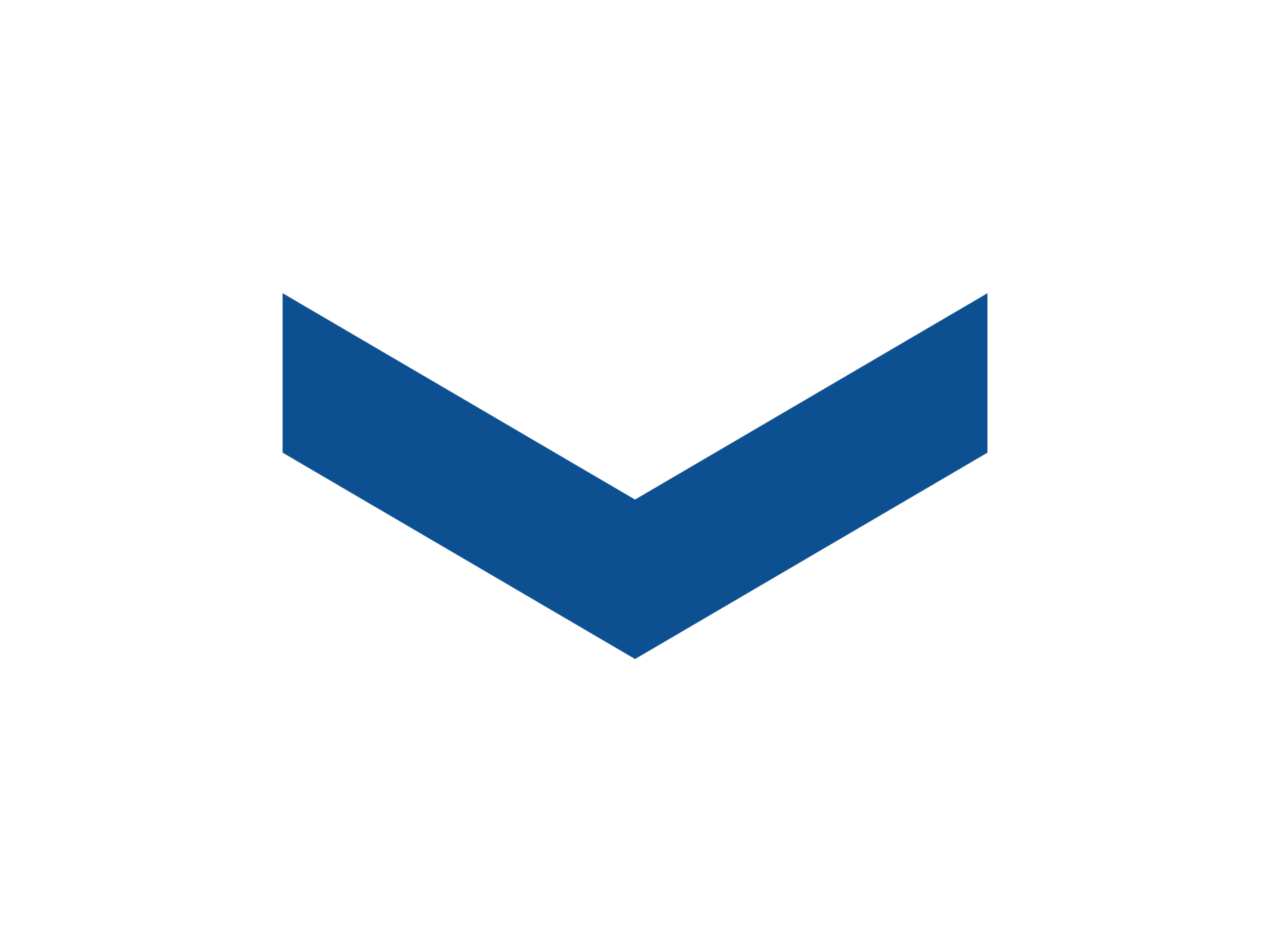 Blue directional arrow facing downward