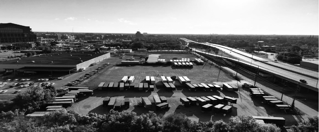 industrial outdoor storage case study in black and white