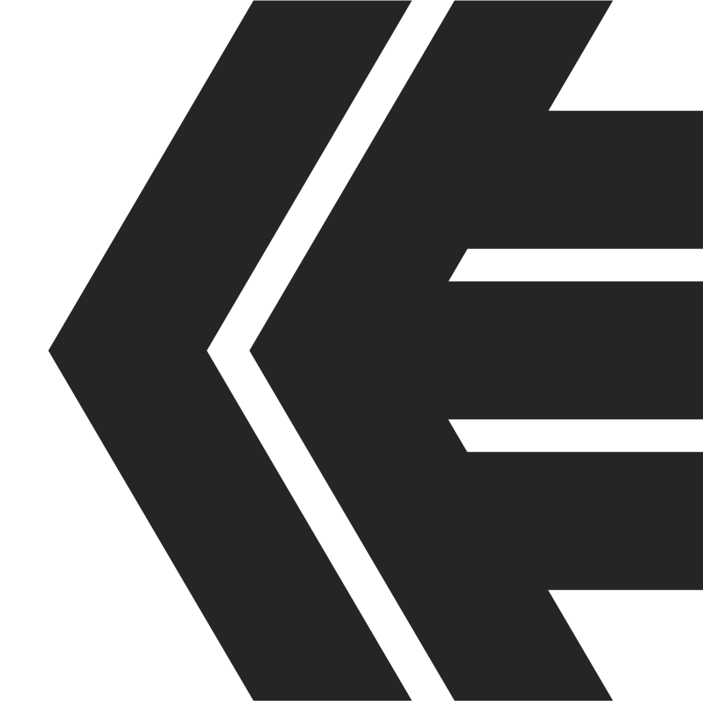 Line drawing of a stylized arrow on a black background with horizontal lines to the right