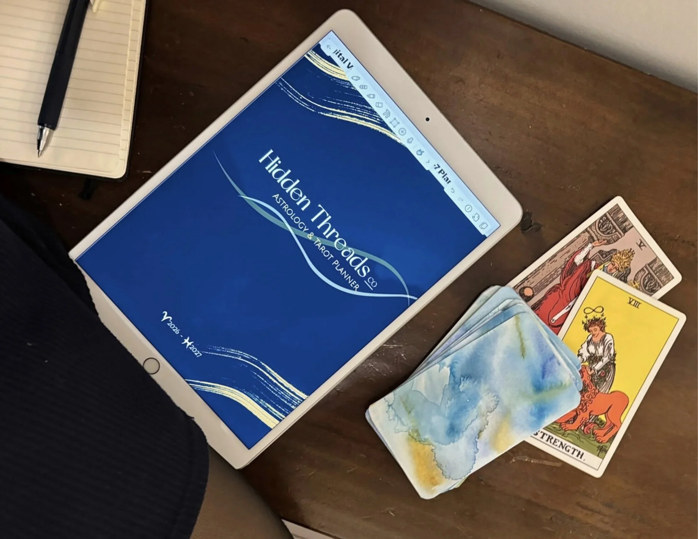 DIGITAL Hidden Threads 2026-2027 Astrology & Tarot Planner