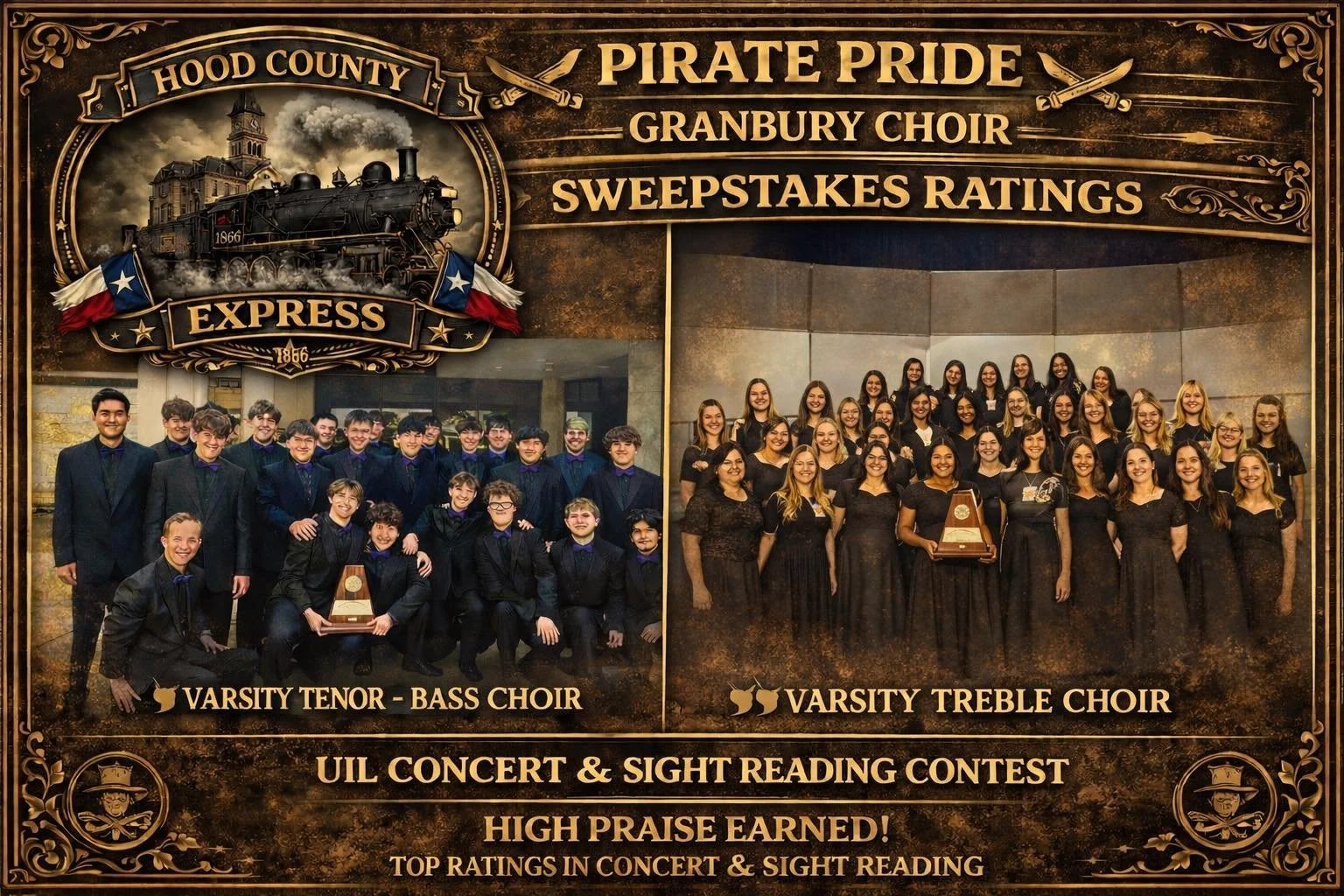 GRANBURY CHOIR EARNS SWEEPSTAKES HONORS
