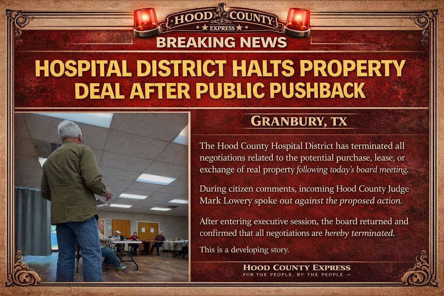 Hospital District Negotiations Terminated Indefinitely 