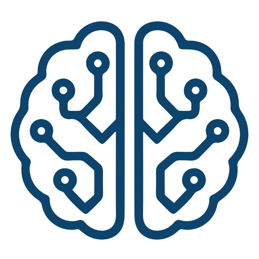 Illustration of a brain with circuitry lines, representing artificial intelligence or neural networks.
