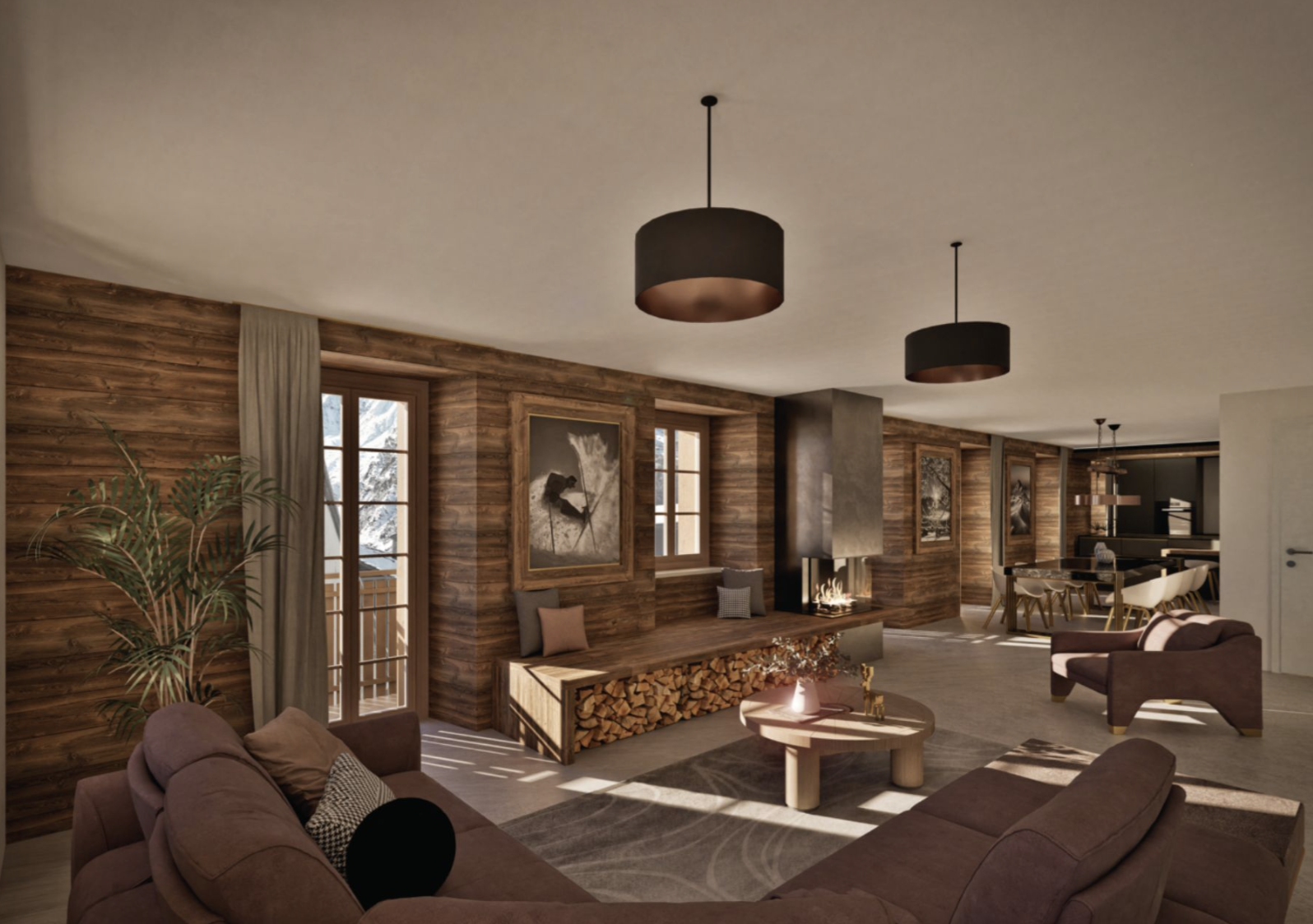 new build, apartment, mountain