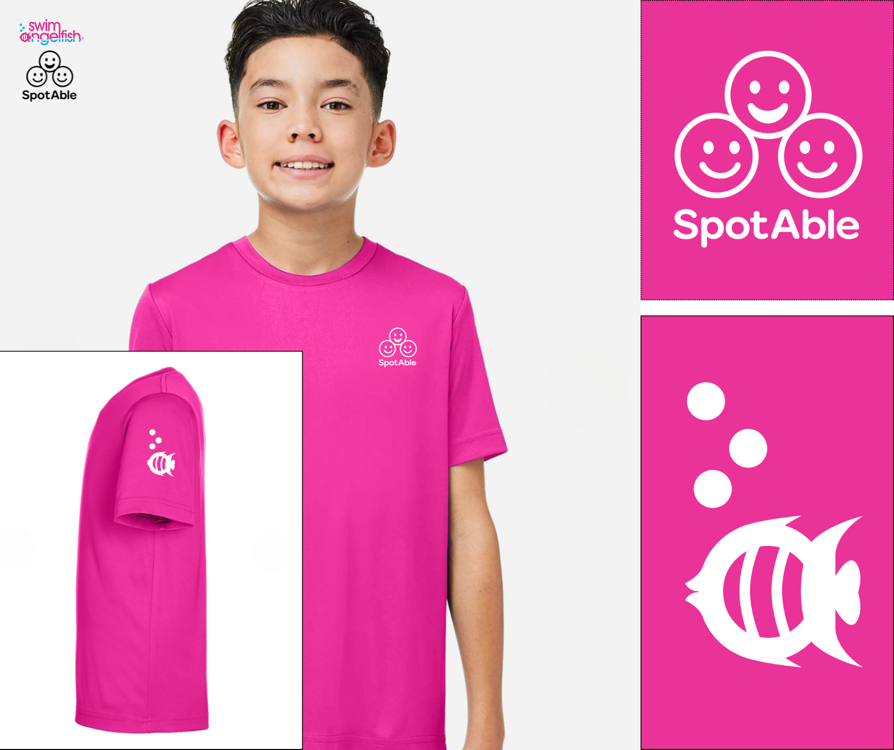 Kids SpotAble x Swim Angelfish Performance T-Shirt