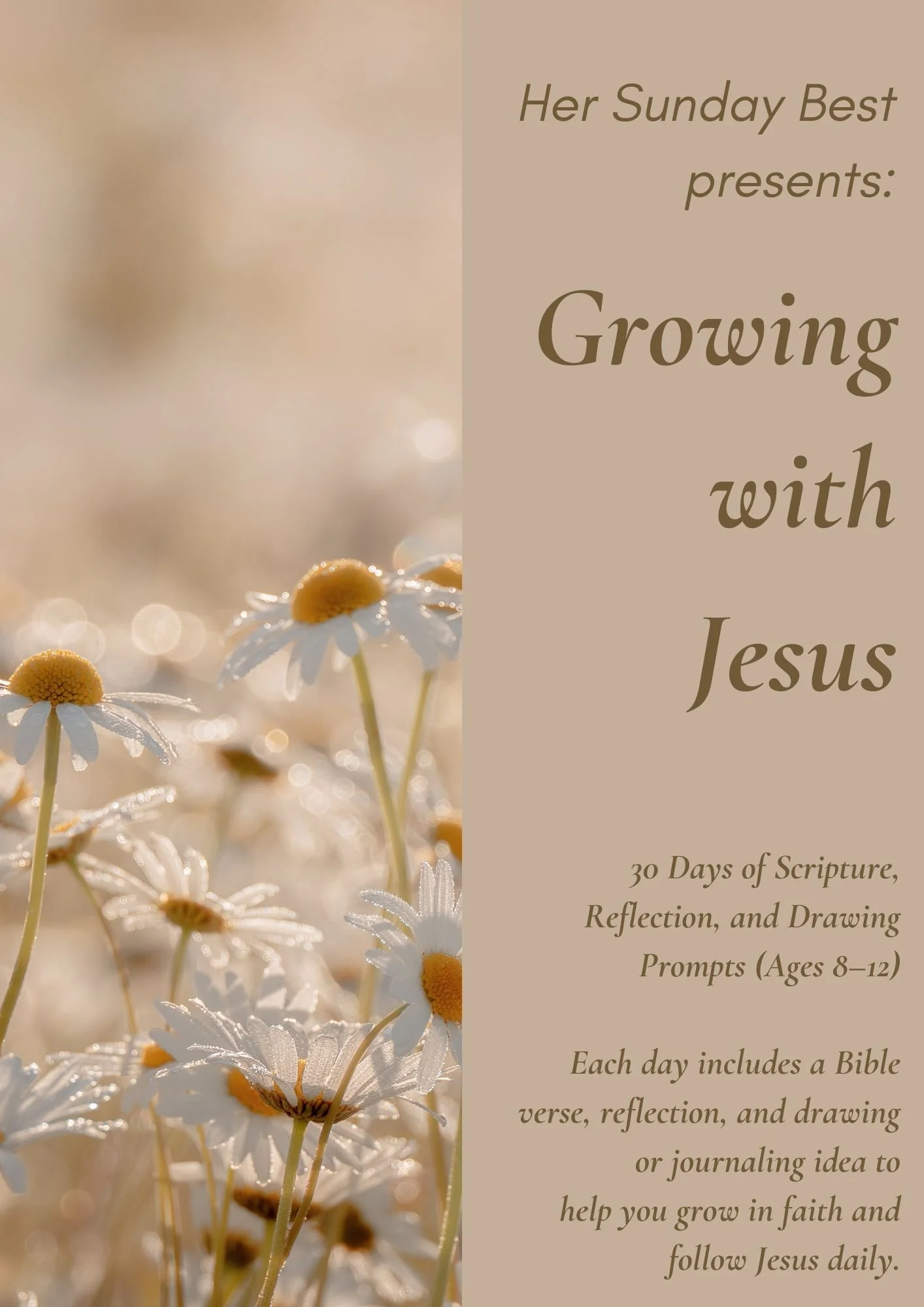 Growing with Jesus – 30-Day Teen Bible Workbook (Ages 8-12)