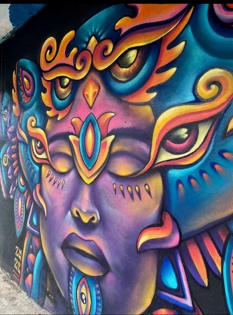 COMING SOON!!!  How about this gorgeous mural I found in Costa Rica for COLOR INSPIRATION!!!!..... Stay Tuned for something beautiful