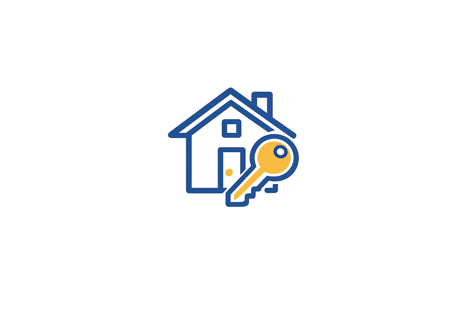 A digital graphic of a house with a keyhole icon overlay, set against a background with red, black, and purple streaks.