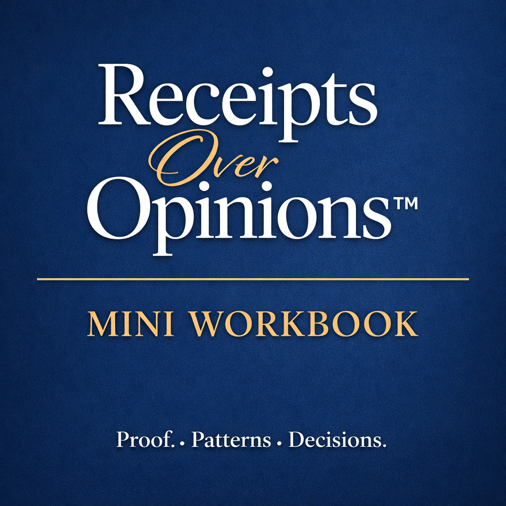 Receipts Over Opinions™ Mini Workbook: Build Proof. Cut the Noise.