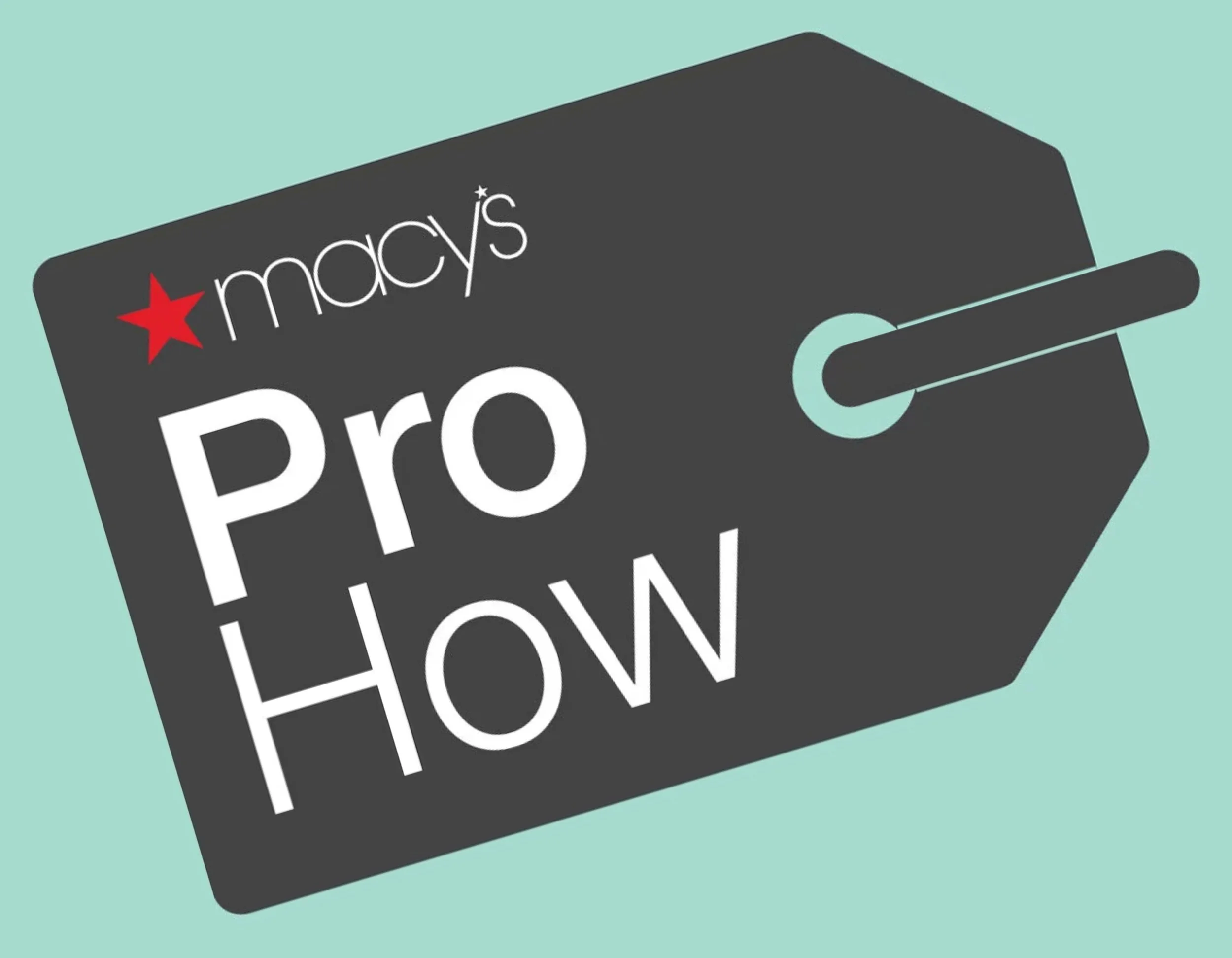 Illustration of a Macy's Pro How branded price tag with a red star and a strap.