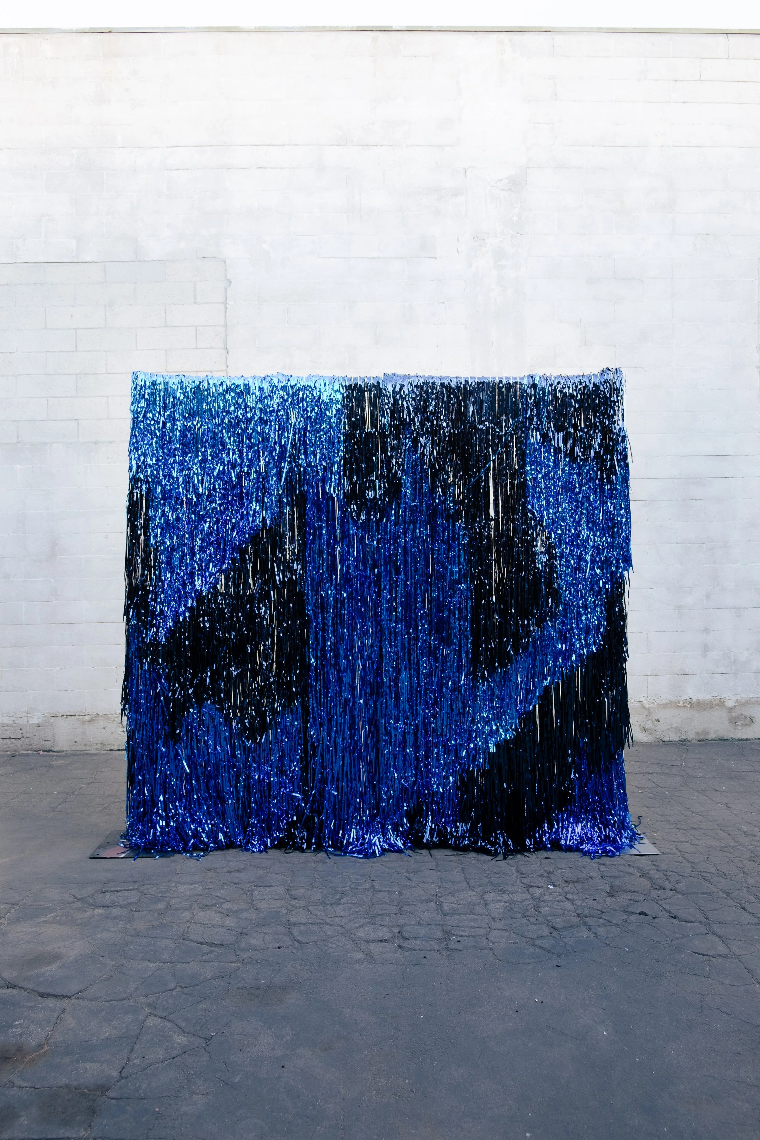 Tinsel Backdrop - Blue & Navy