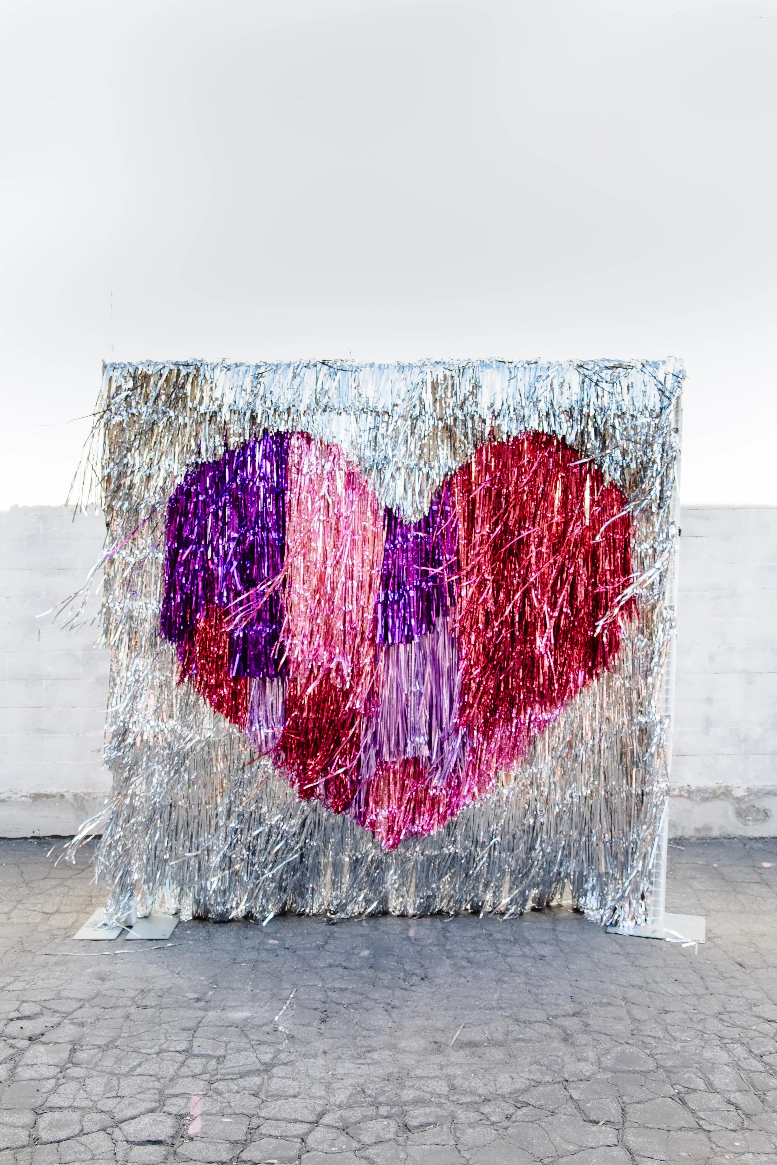 Tinsel Backdrop - Heart