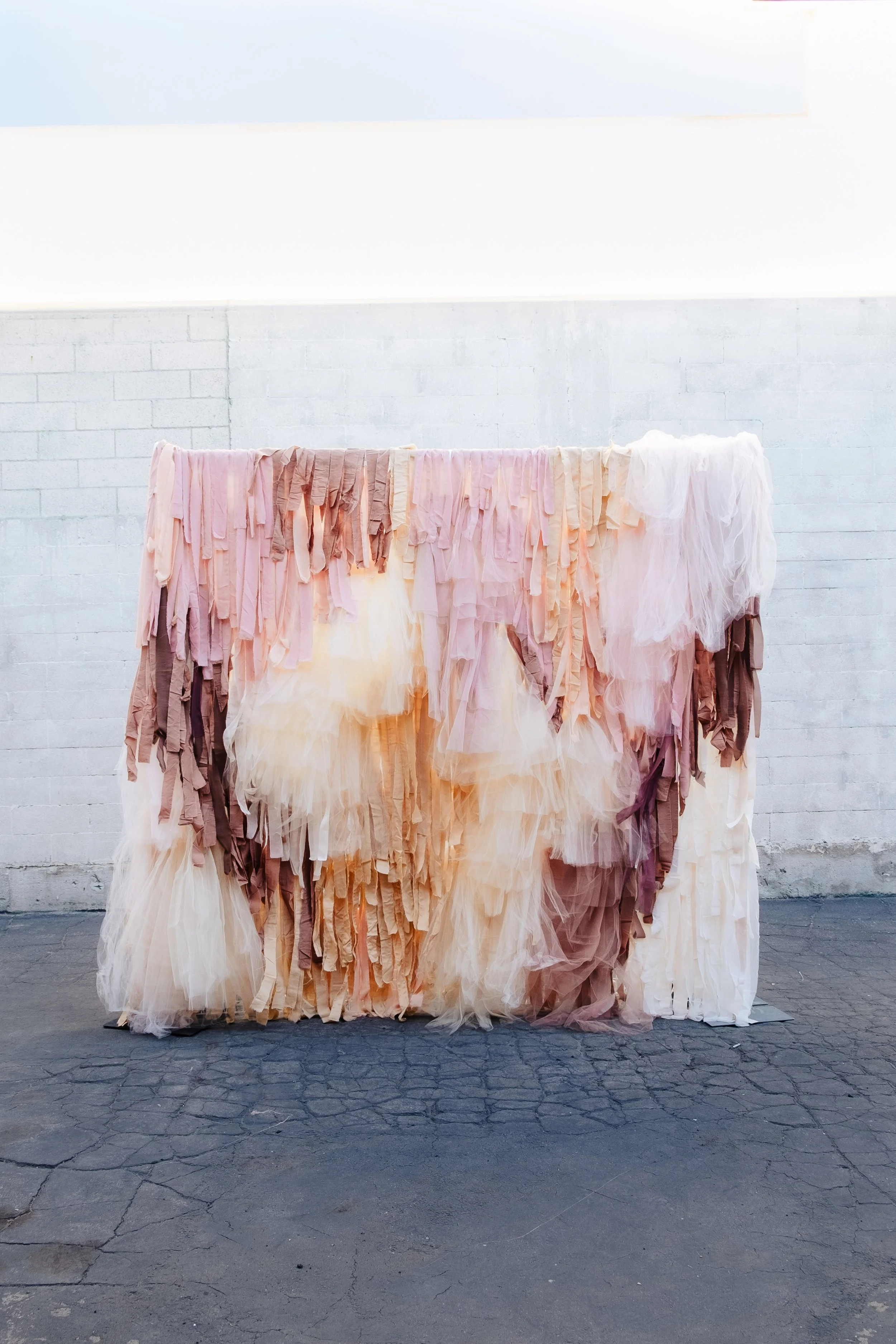 Tulle + Fabric Backdrop - Nude