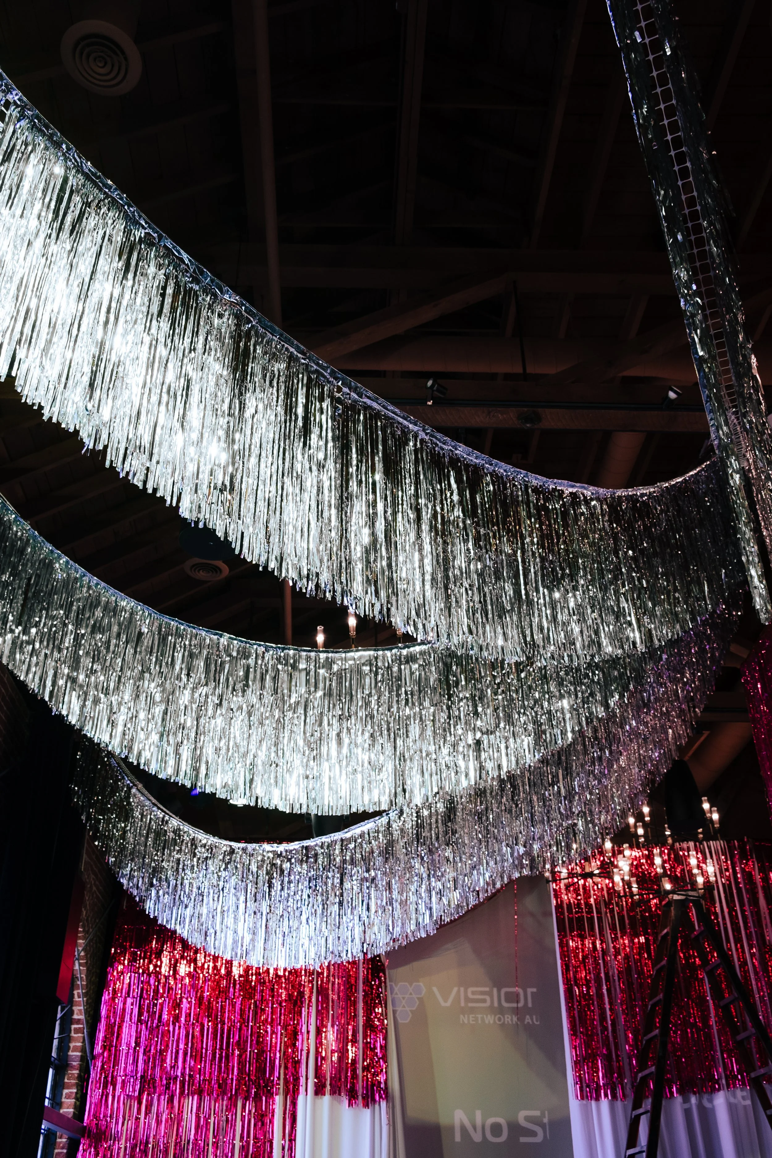 Tinsel Garlands - Silver