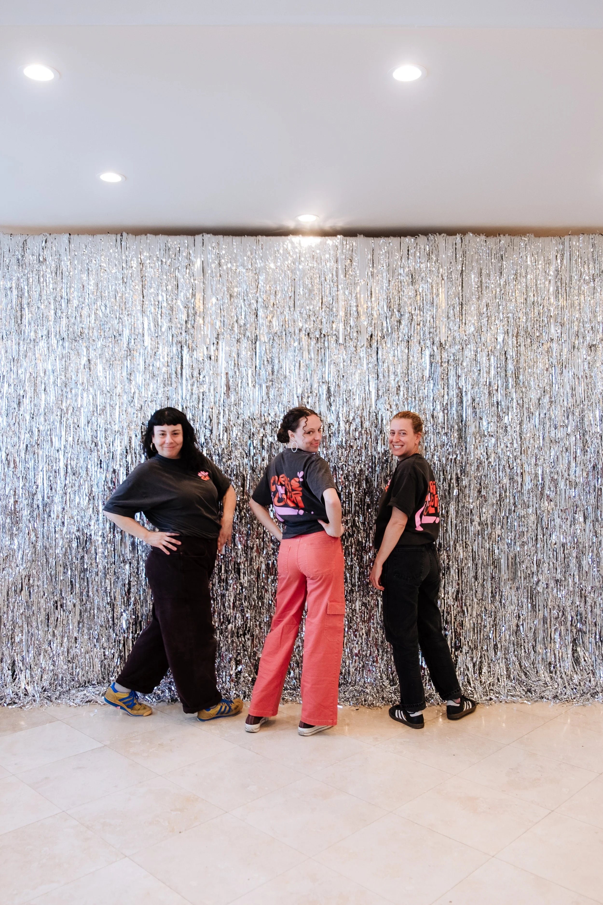 Tinsel Backdrop - Silver