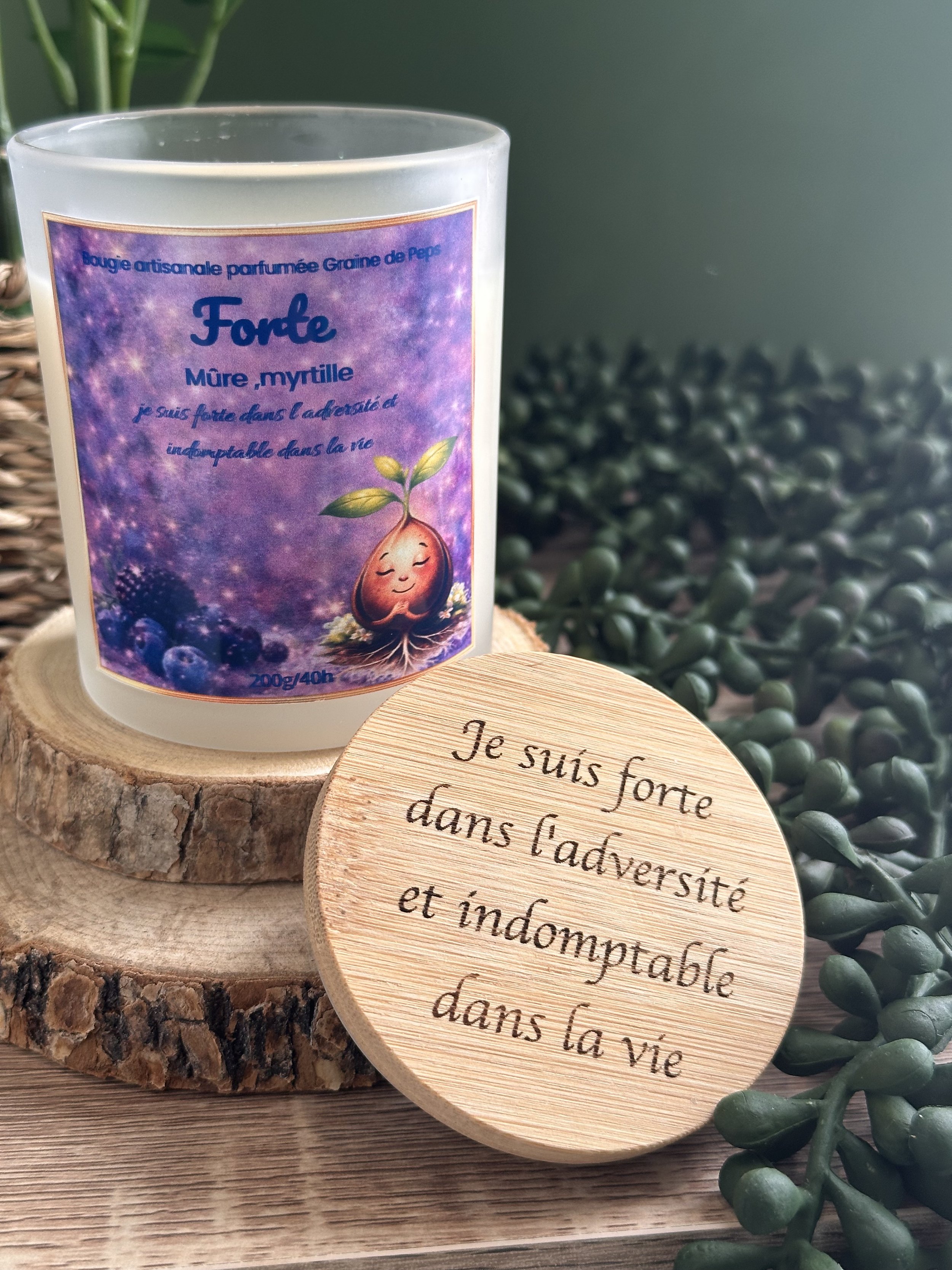 Bougie parfumée Forte- Mûre Myrtille Collection reprogrammation sensorielle