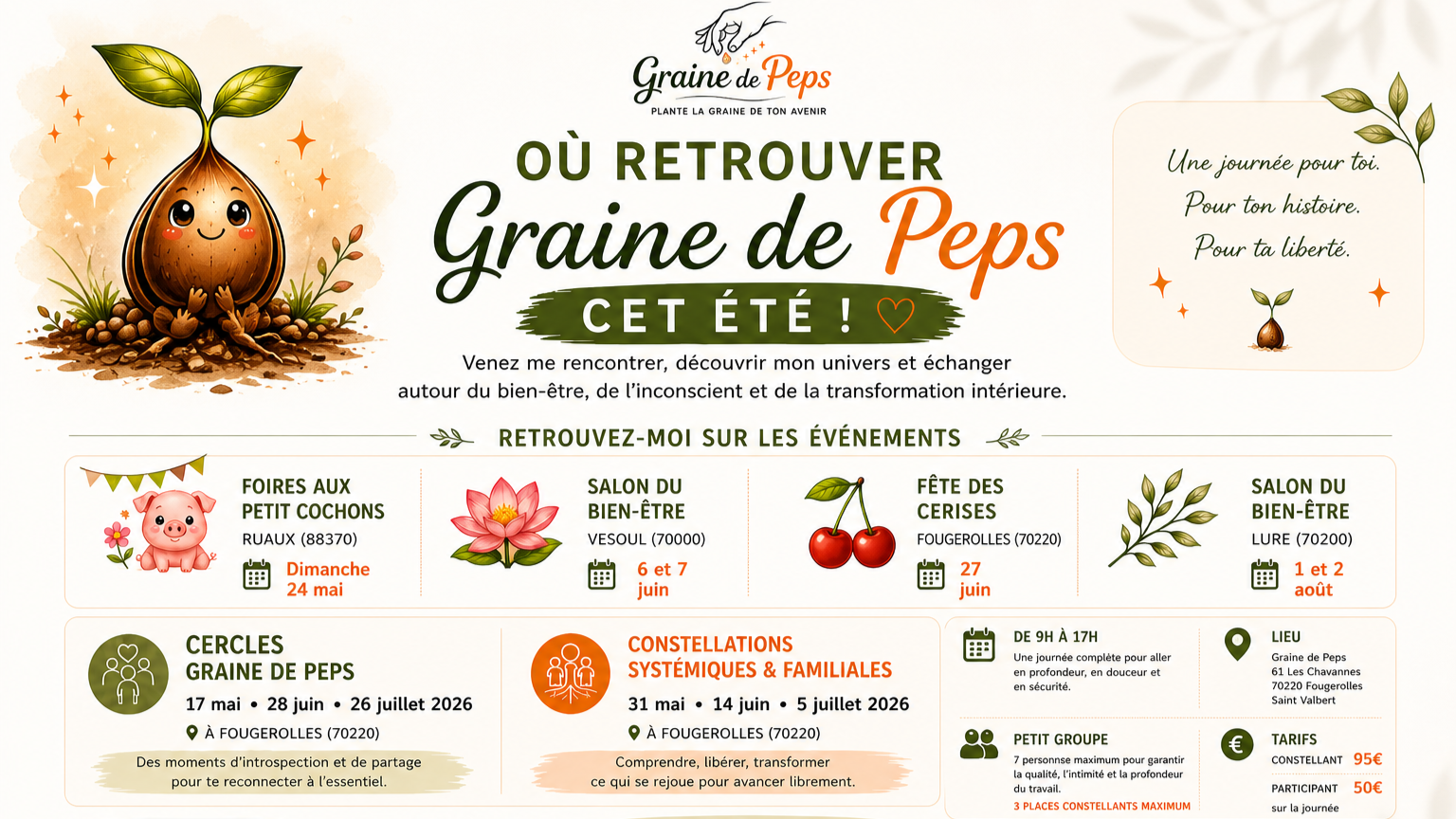 Où retrouver Graine de Peps cet été ?