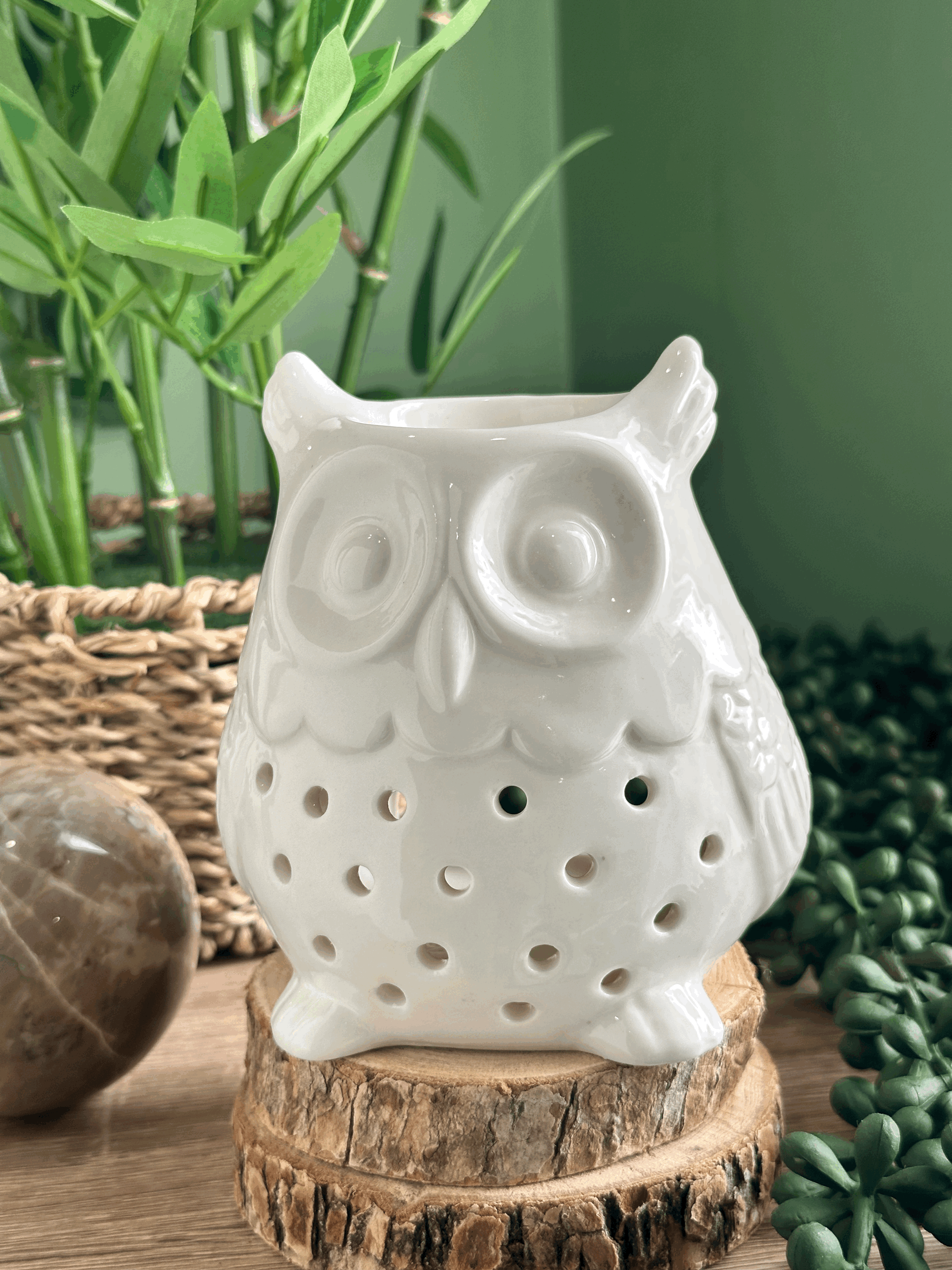 Brûle-parfum Hibou    Diffuseur pour fondants parfumés spirituels