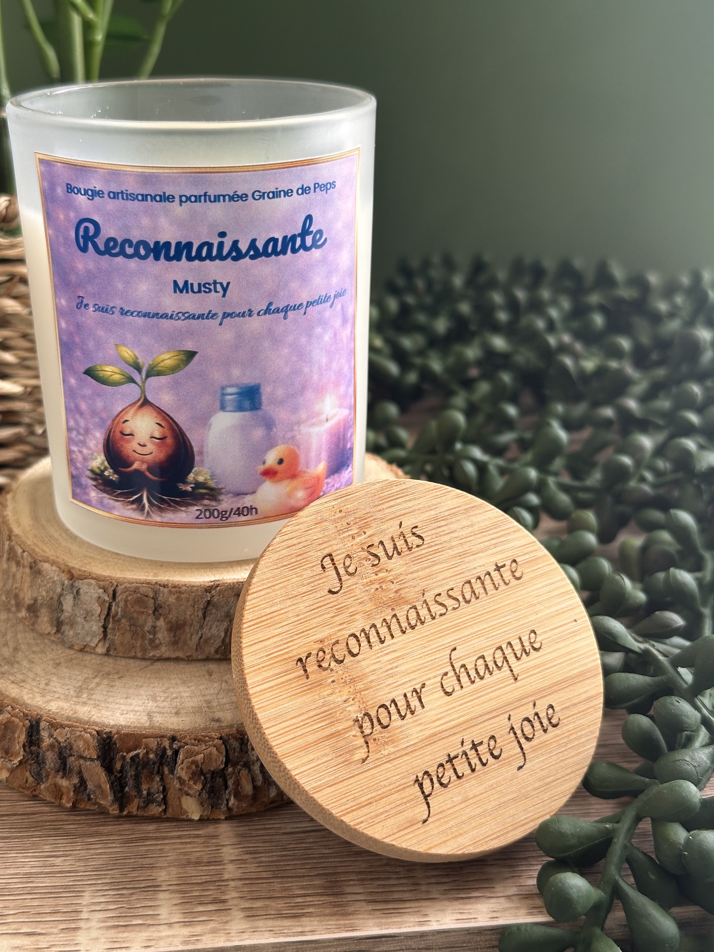 Bougie parfumée Reconnaissante - Musty Collection reprogrammation sensorielle