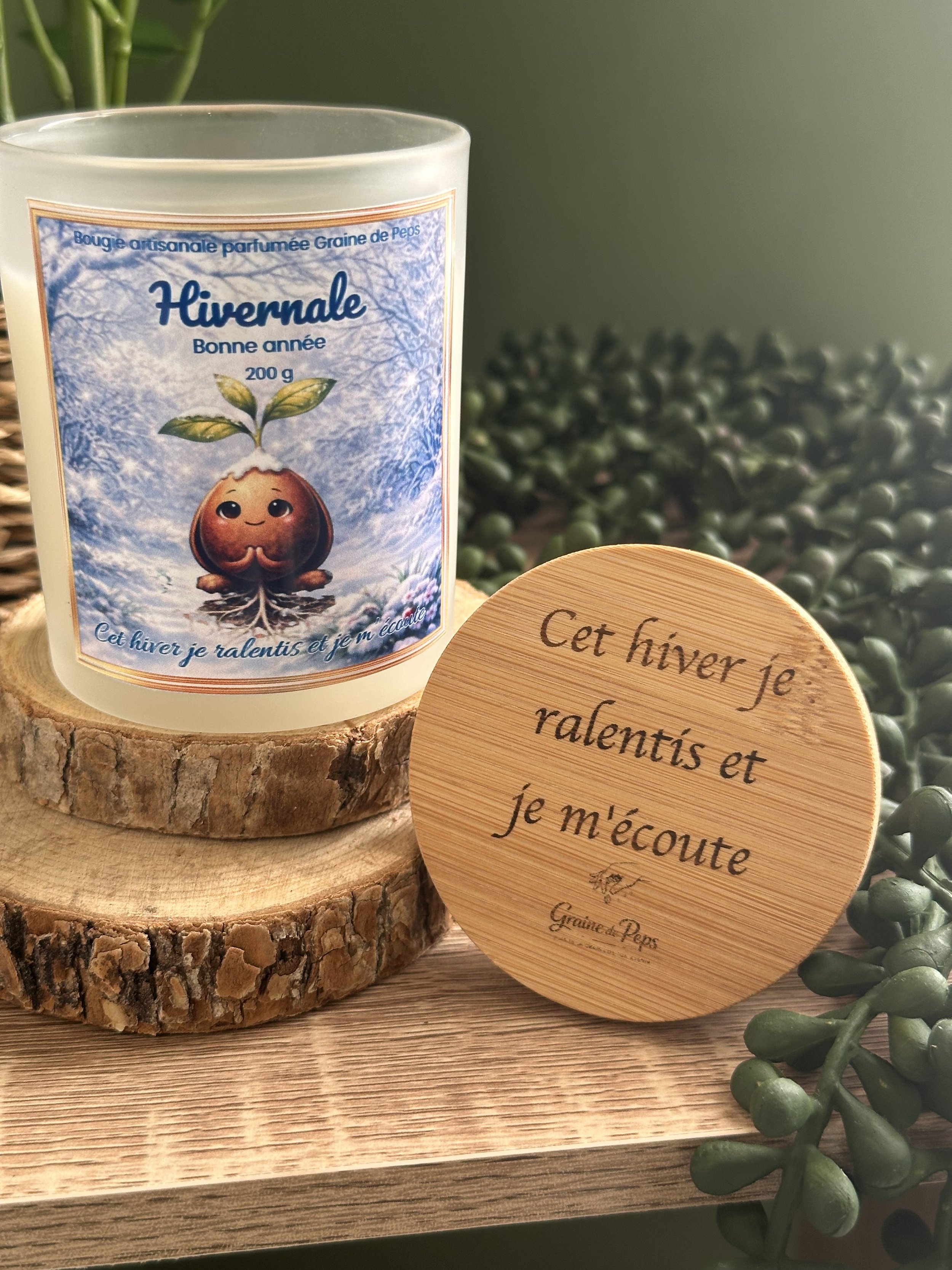 Bougie Hivernale - Bonne Année   Collection des saisons