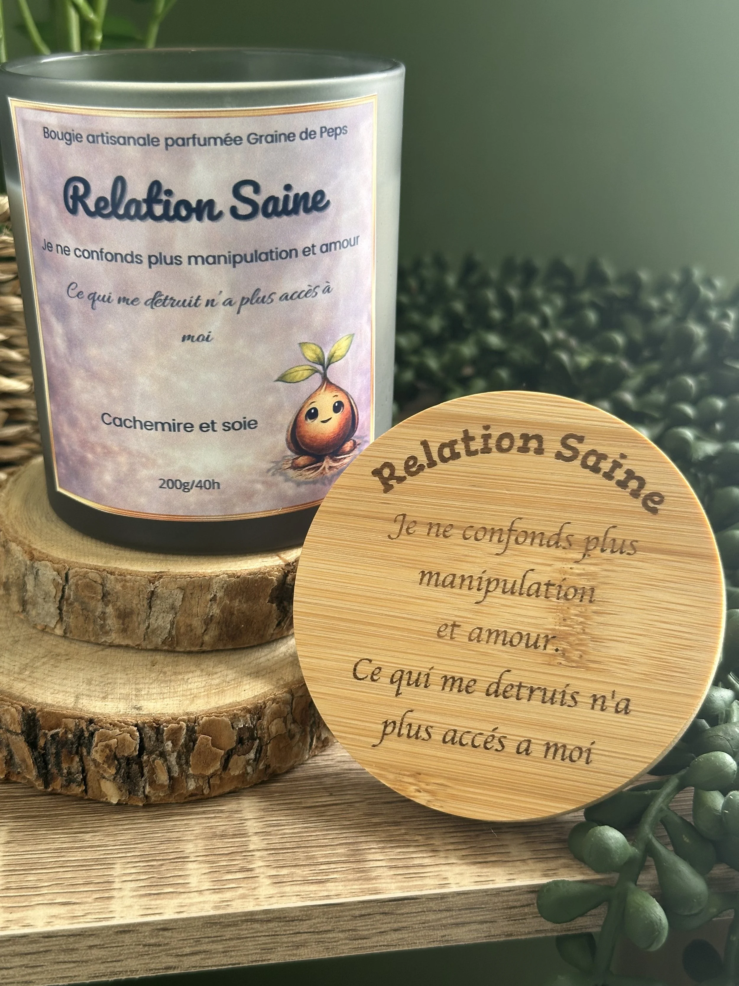 Bougie thérapeutique parfumée relation saine pour travailler emotionelement sur les relations toxique