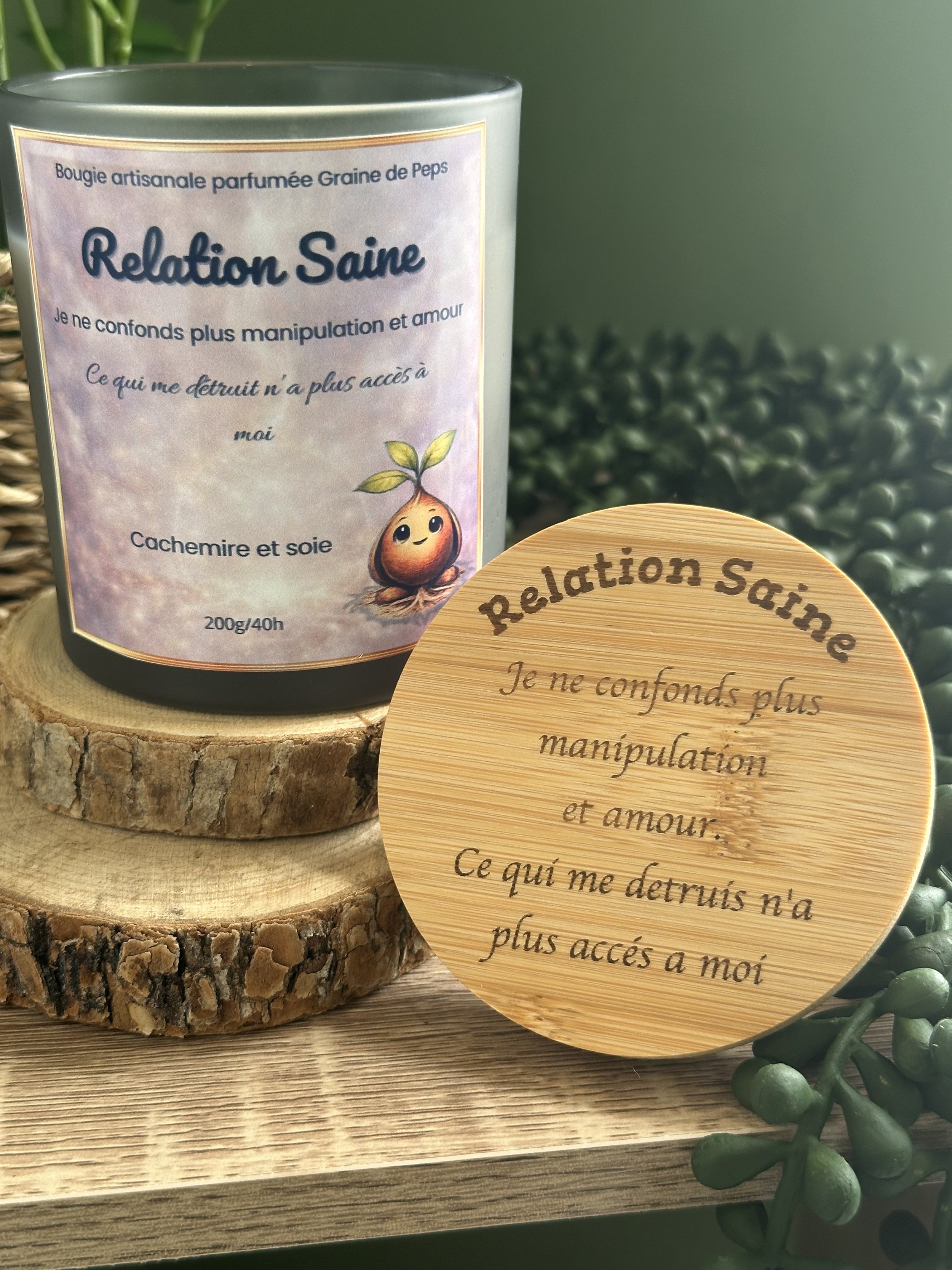 Bougie parfumée Relation Saine- Cachemire & soie   Collection accompagnante