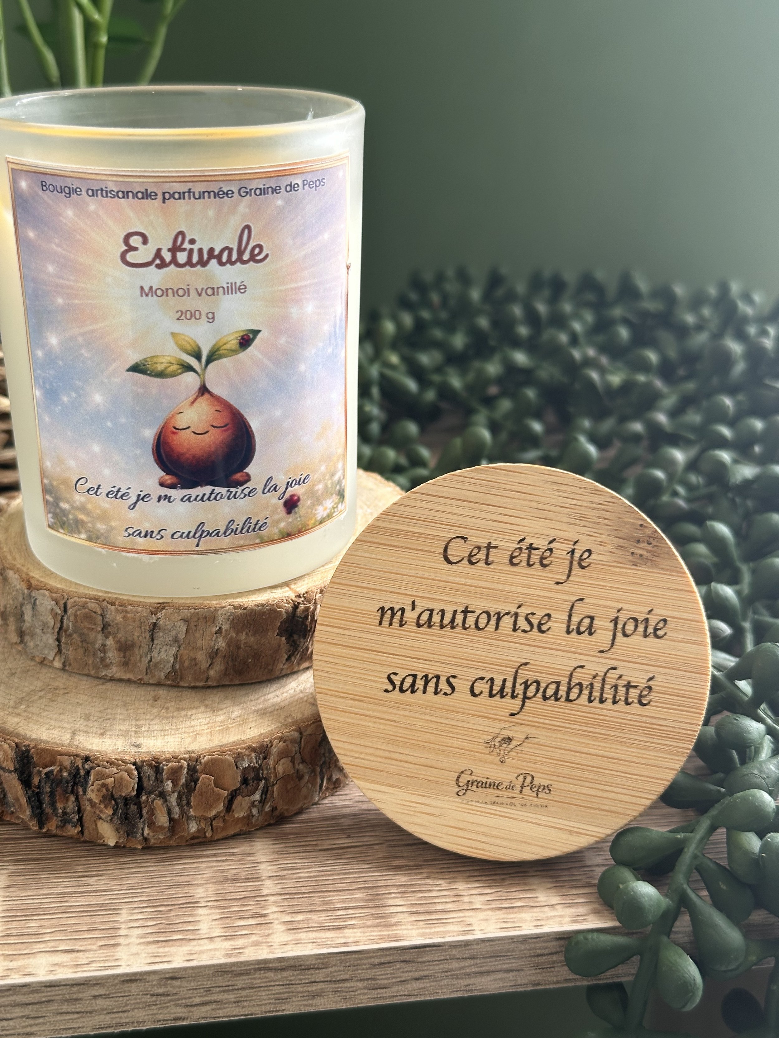 Bougie Estivale - monoï Vanillé   Collection des saisons