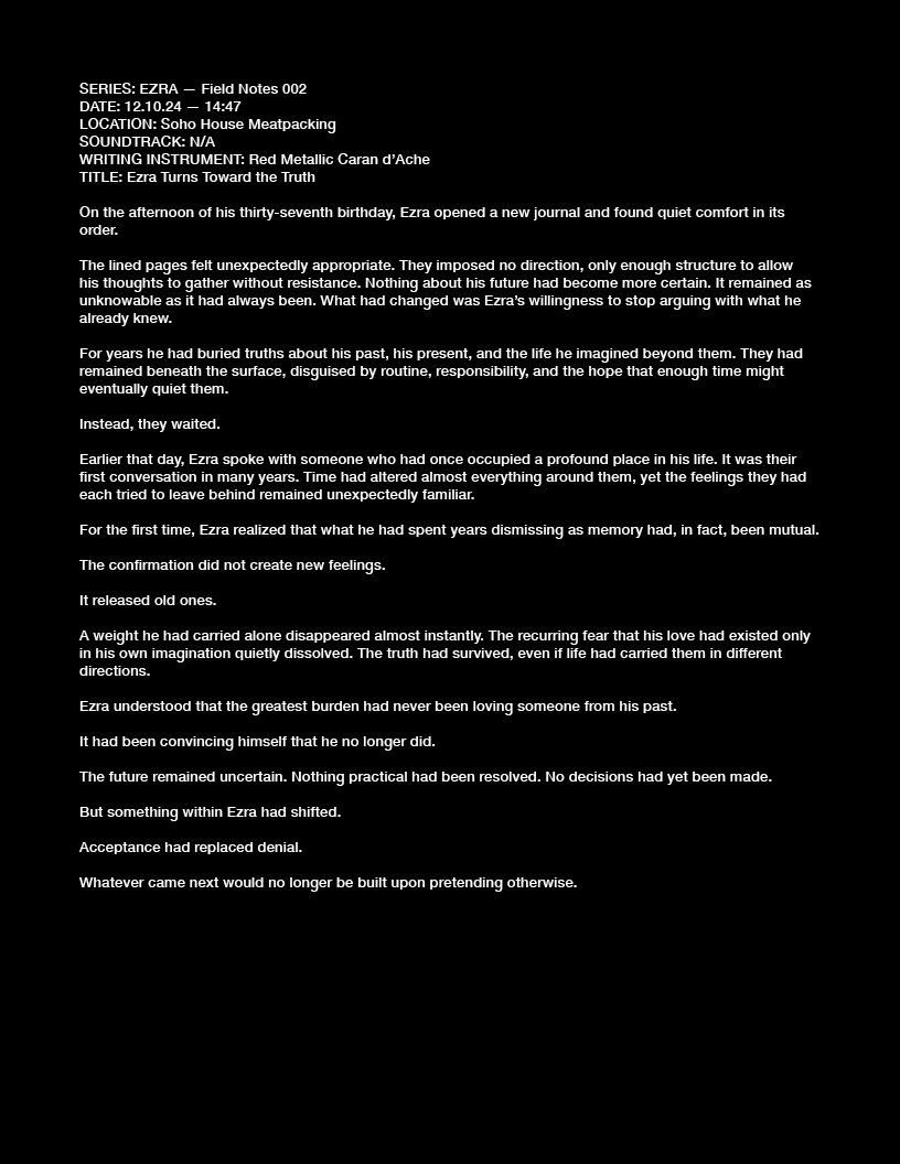 SERIES: EZRA — Field Notes 002