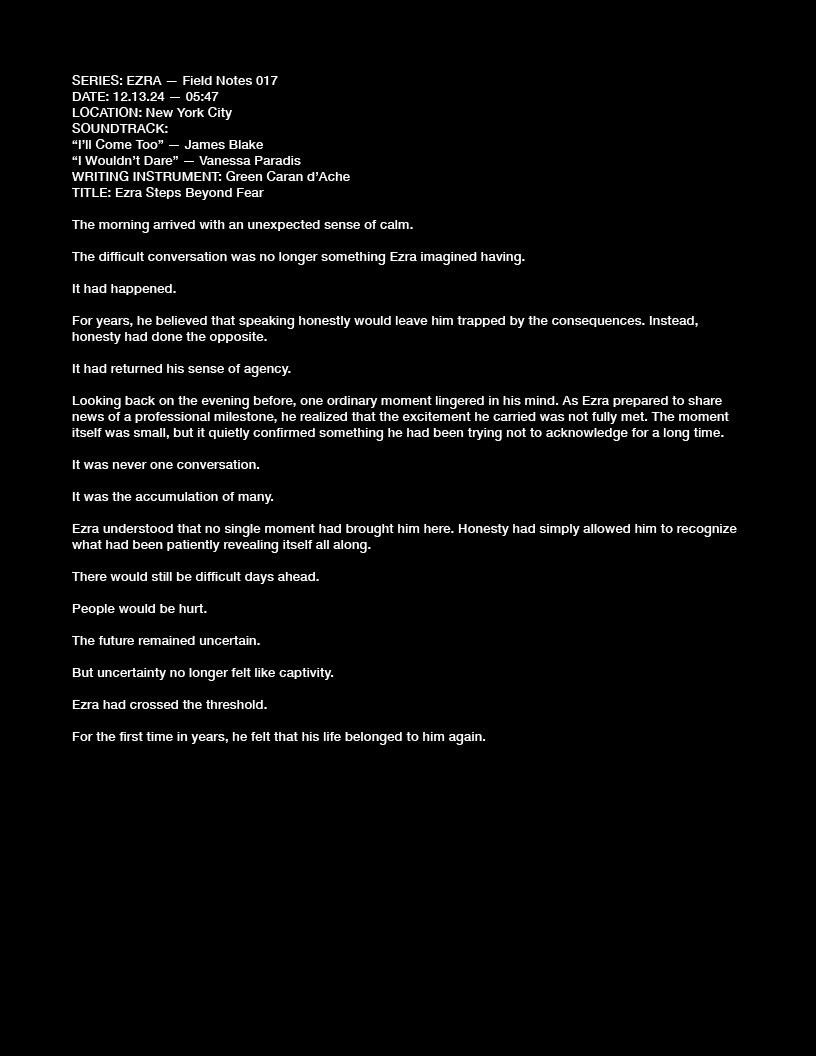 SERIES: EZRA — Field Notes 017