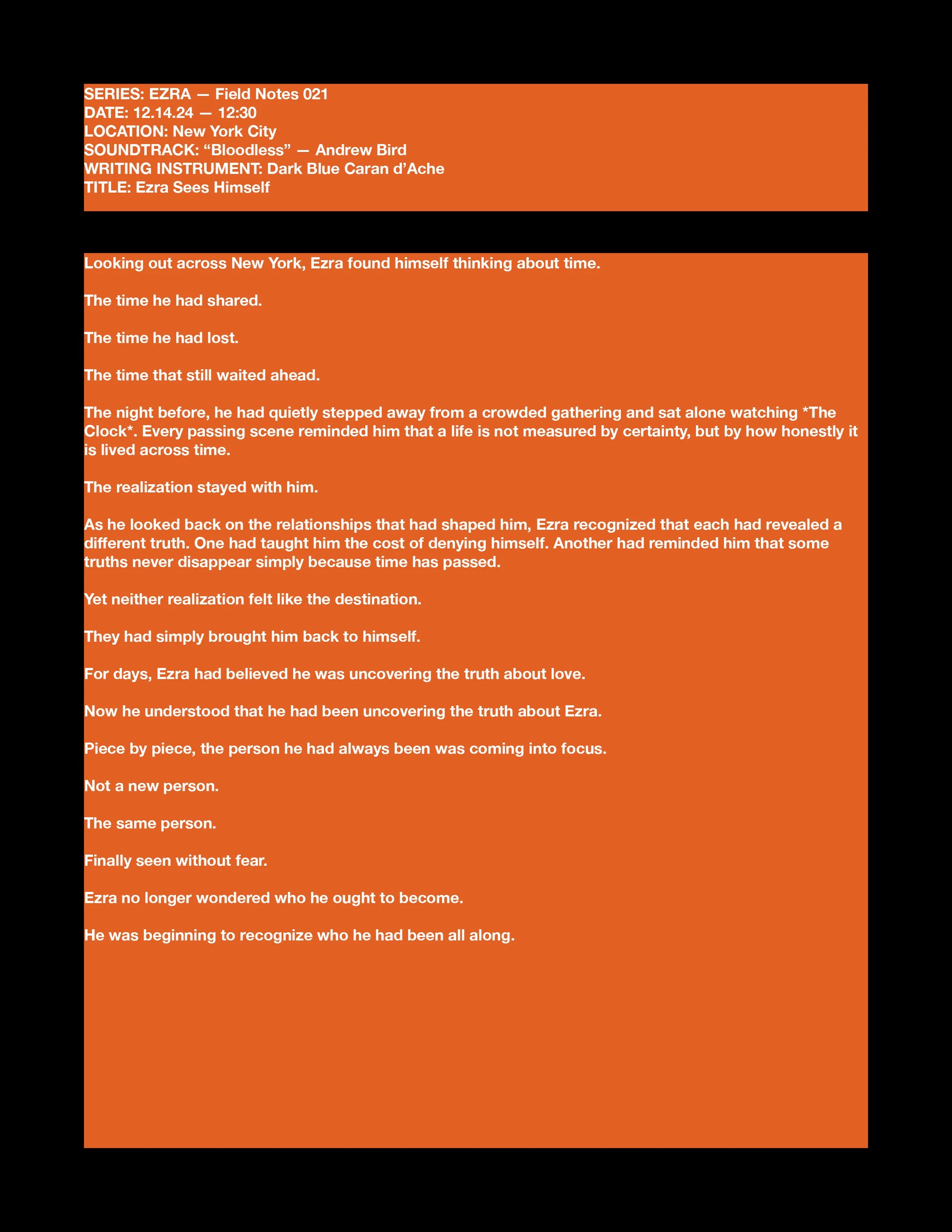 FIELD NOTE: 021