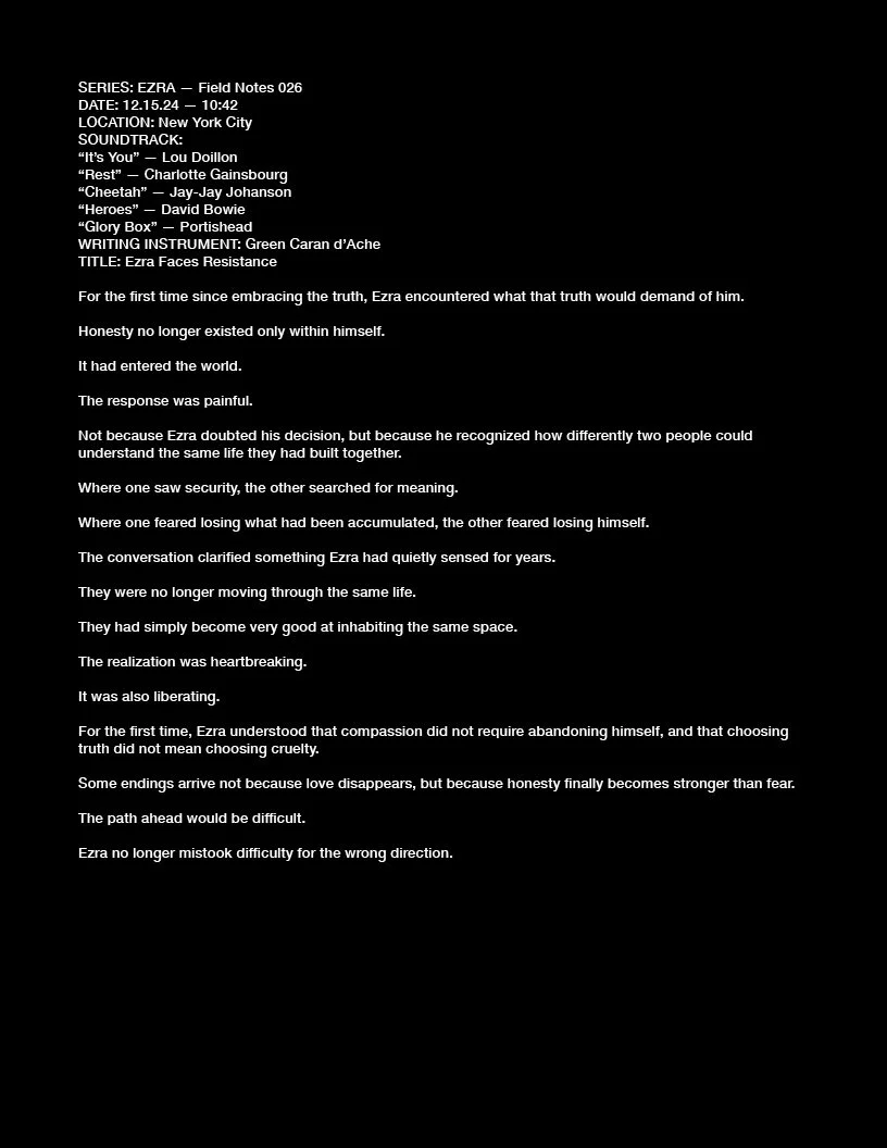 SERIES: EZRA — Field Notes 026