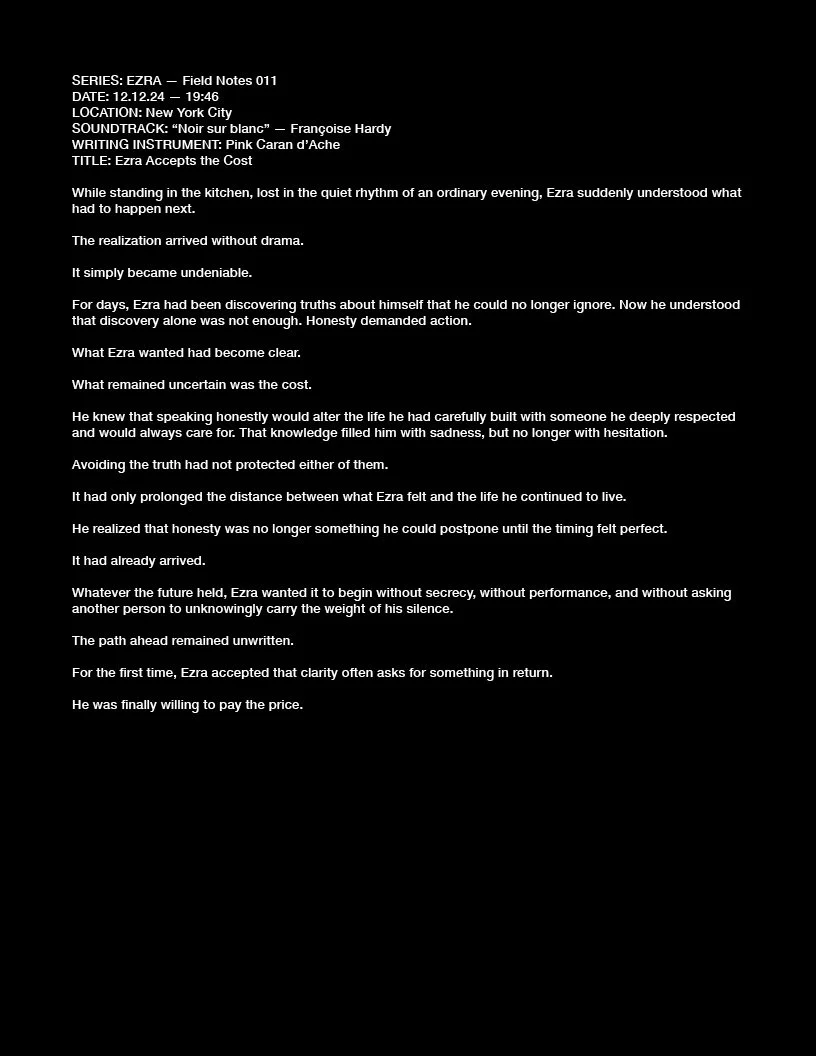SERIES: EZRA — Field Notes 011
