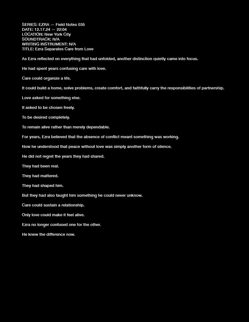 SERIES: EZRA — Field Notes 035