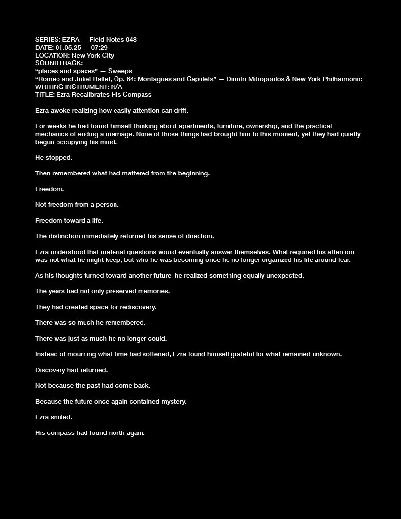 SERIES: EZRA — Field Notes 048